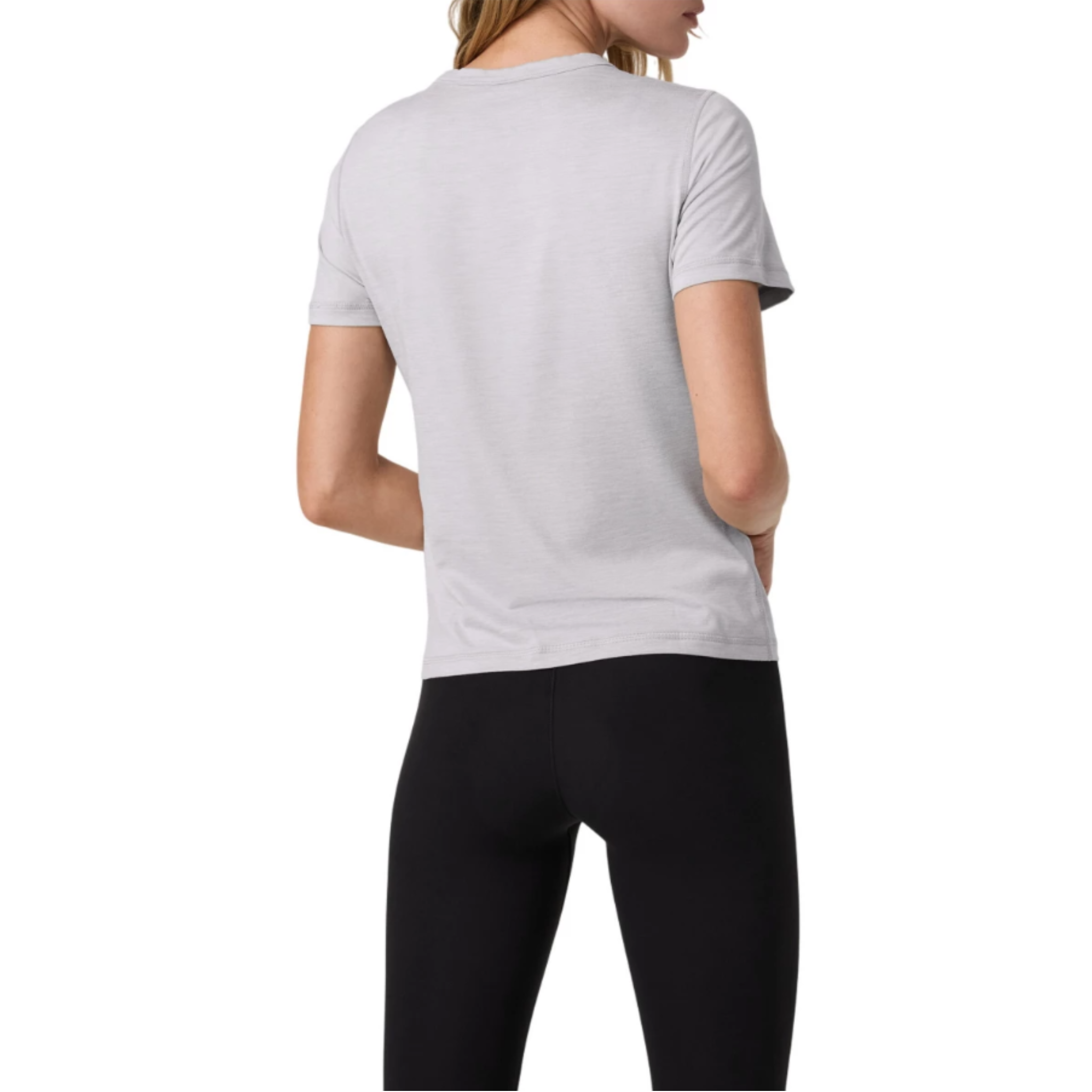 VUORI WOMEN'S SHORT SLEEVE LUX TEE - LIGHT HEATHER GREY