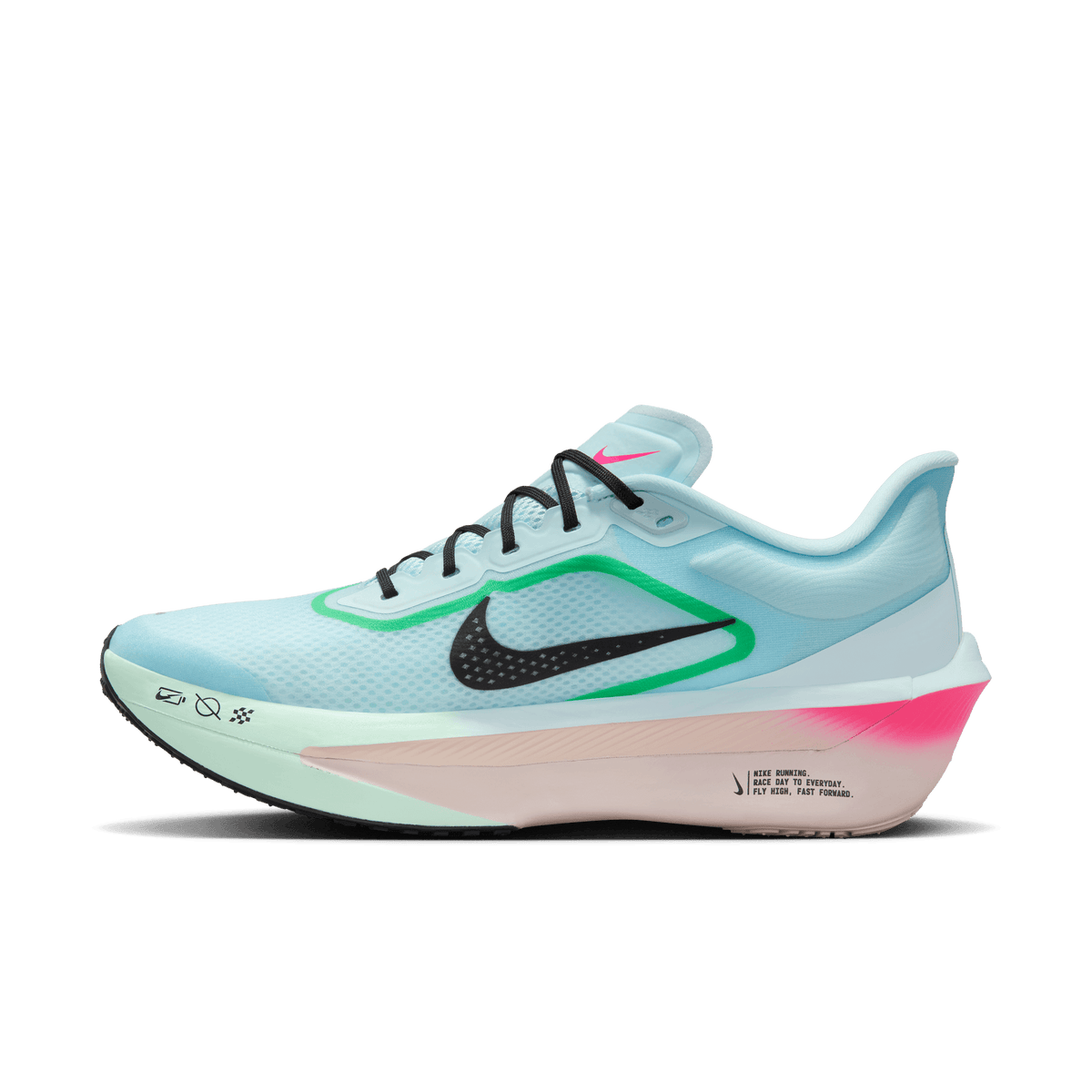 MEN'S ZOOM FLY 6 - D - 402 GLACIER ICE/BLACK-HYPER PINK-GREEN