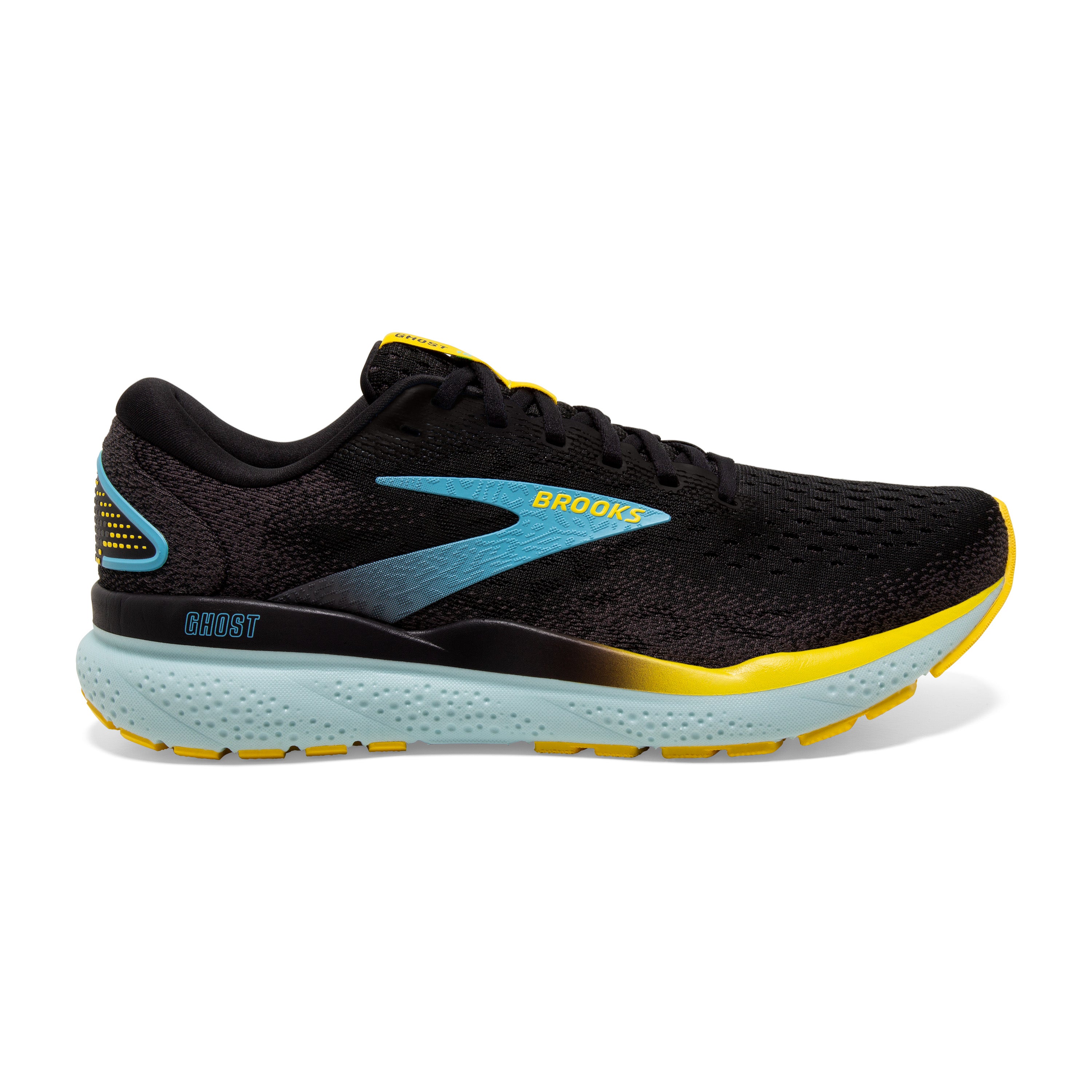BROOKS MEN'S GHOST 16 - D - 029 BLACK/FORGED IRON/BLUE 7.0
