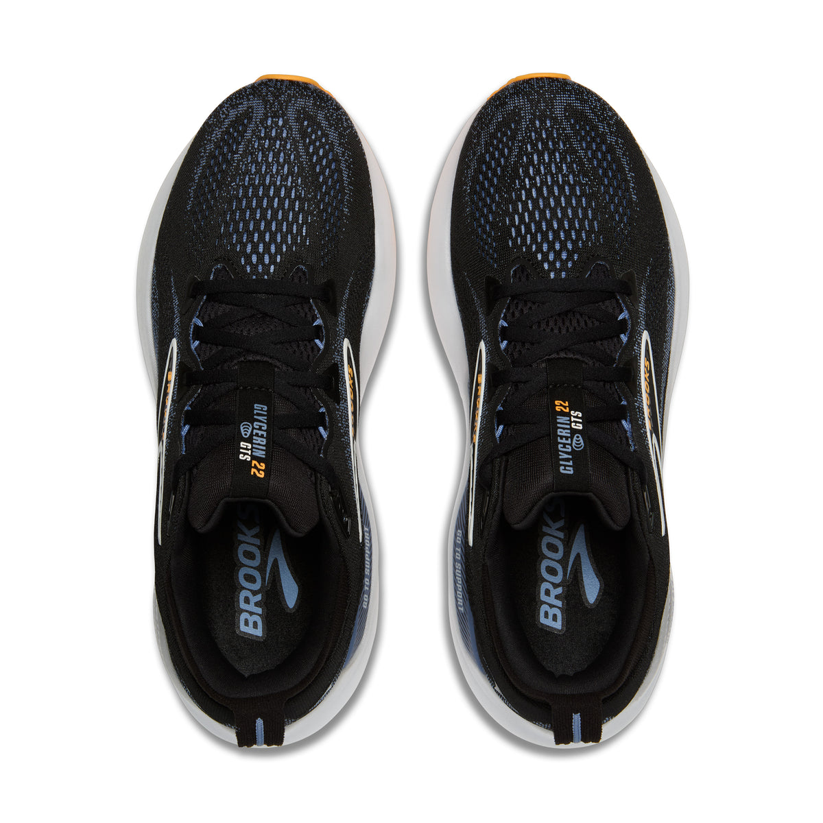 Brooks glycerin gts  Men\'s Black Running Shoe with Orange Detail Brooks Men main image 3