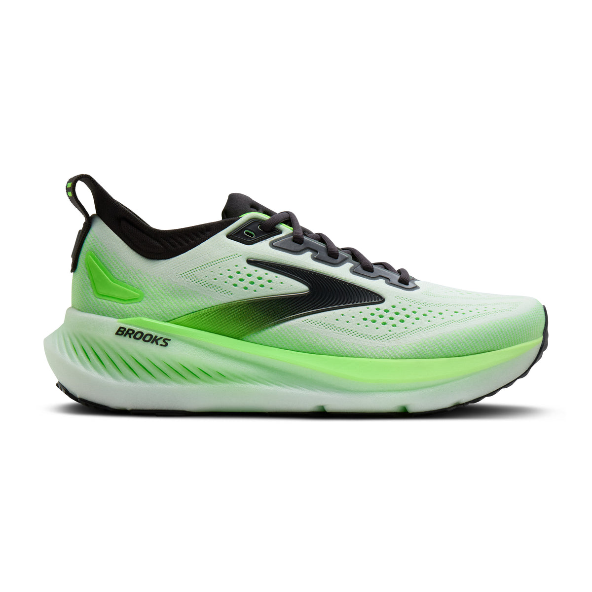 2026 Brooks Glycerin Flex Men\'s Athletic Shoes White Green Gecko Size 9.5 D NIB! Running Shoes Brooks Glycerin Flex White-Green Gecko-Phantom  main image 4