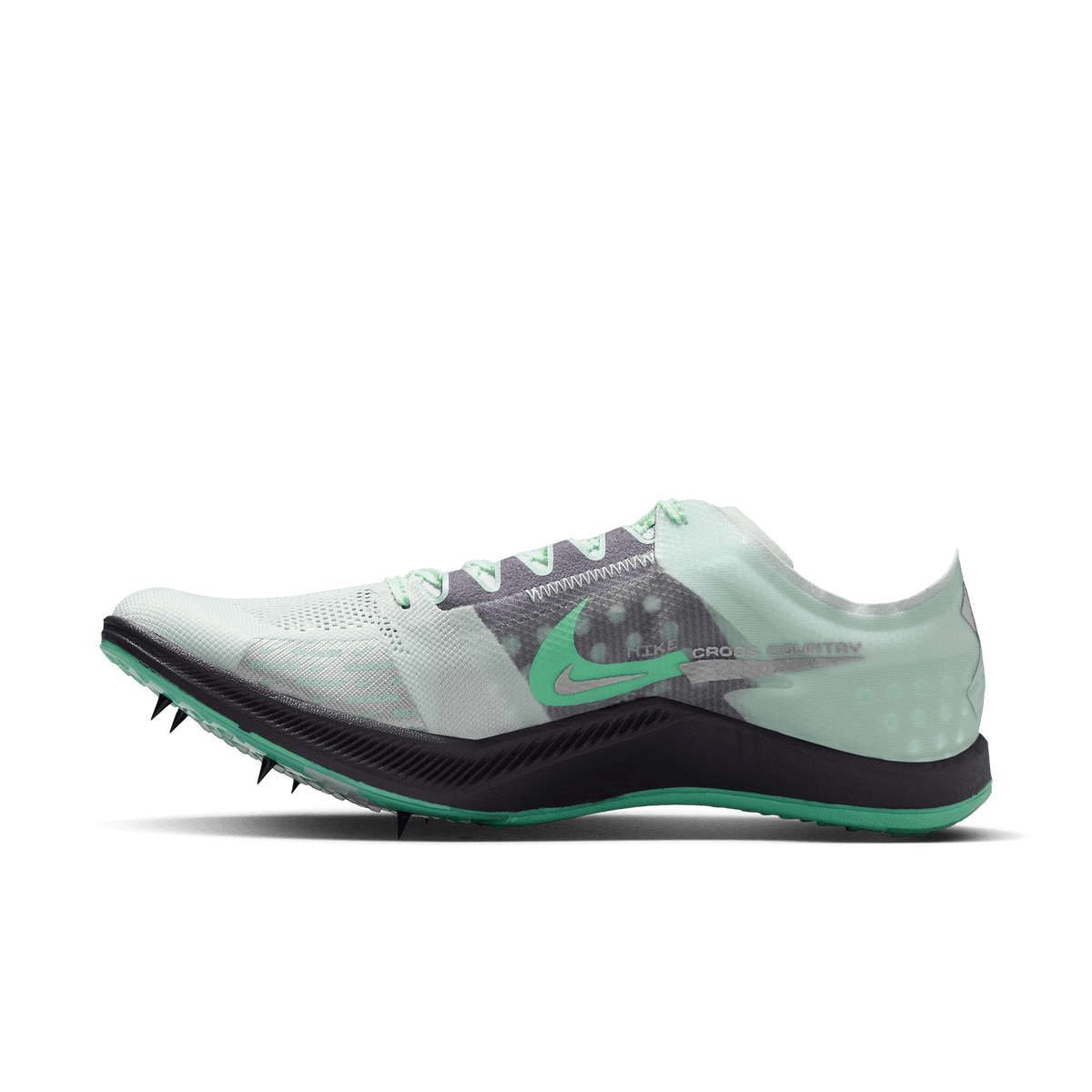 NEW NIKE men\'s dragonfly xc racing shoe in barely green/metallic silver-green gl DRAGONFLY XC - 300 BARELY GREEN/METALLIC SILVER-GREEN GLOW  main image 4