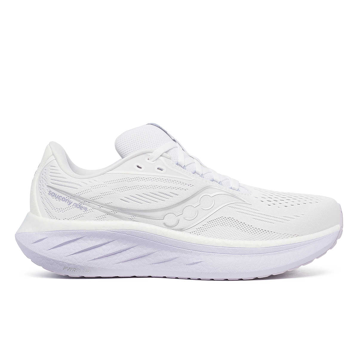 WOMEN'S RIDE 18 - WIDE D - 245 WHITE/THISTLE | Performance Running