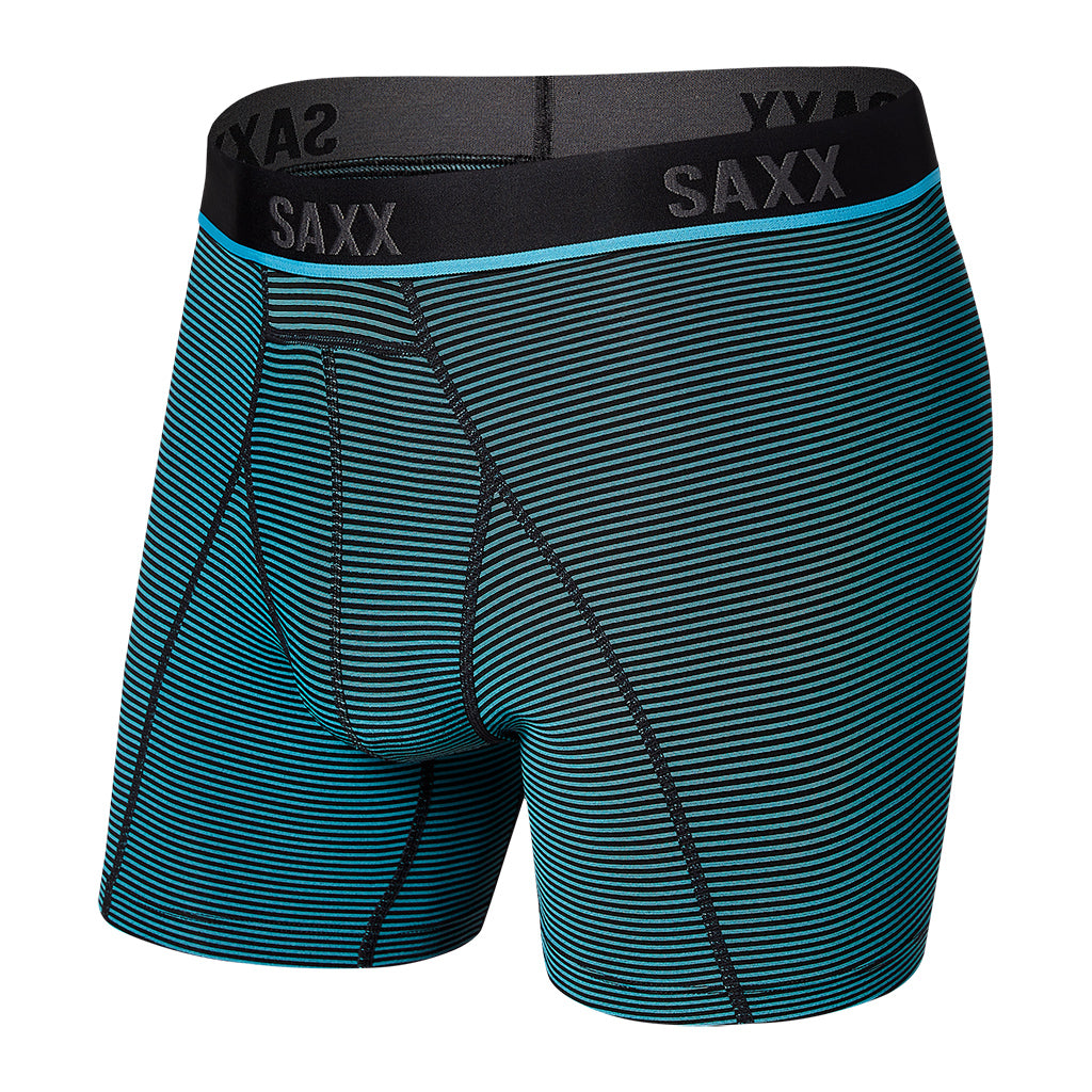 SAXX MEN'S KINETIC HD BOXER BRIEF CLEARANCE COOL BLUE FEED STRIPE