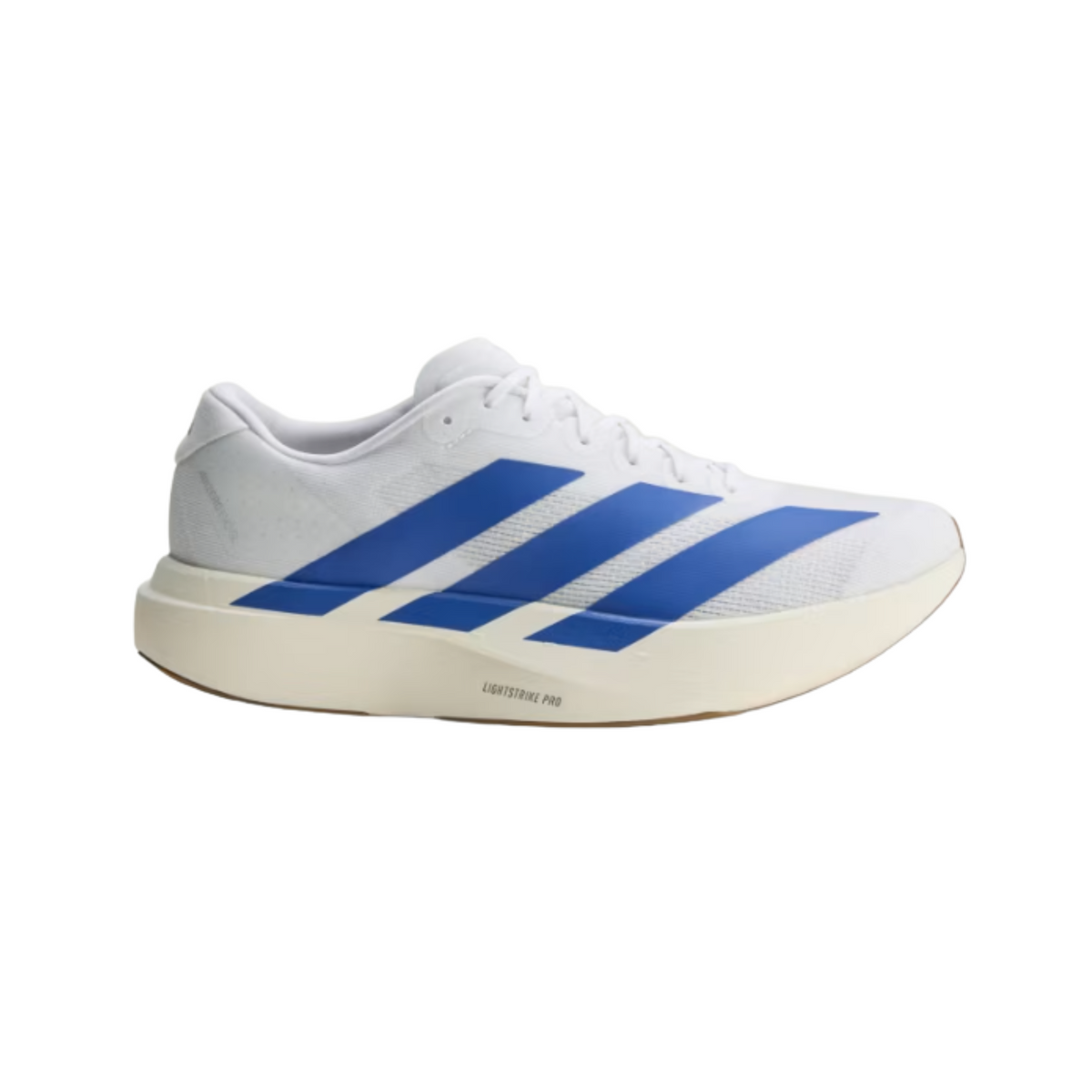 adidas Men's Adizero Evo SL Cloud White/Royal Blue/Pure Ruby / 12 adidas Men's Adizero Evo SL Cloud White/Royal Blue/Pure Ruby / 12