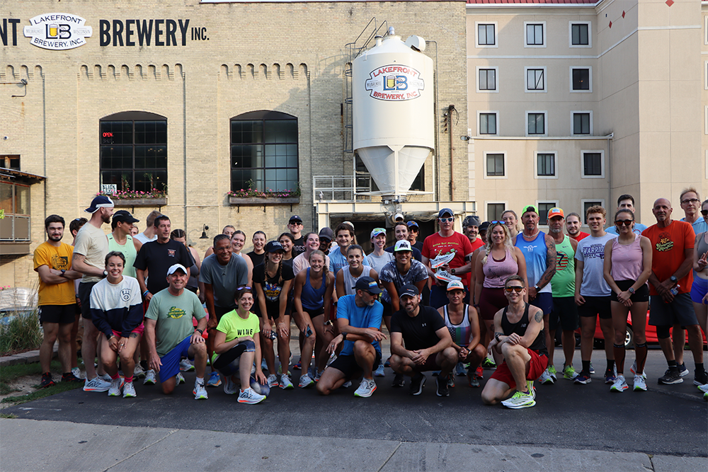 Group of Runners as Lakefront Brewery