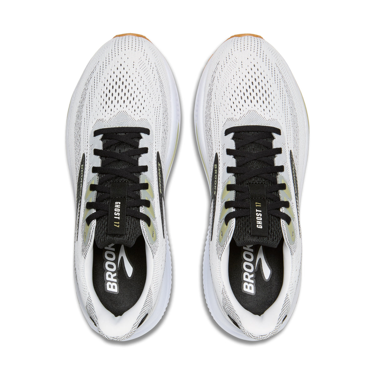 Brooks Men\'s Ghost 17 Running Shoes White Black Tea New In Box Size 8.5 D NEW Brooks Ghost 17 Running Shoes White/Black/Tea, Men main image 3