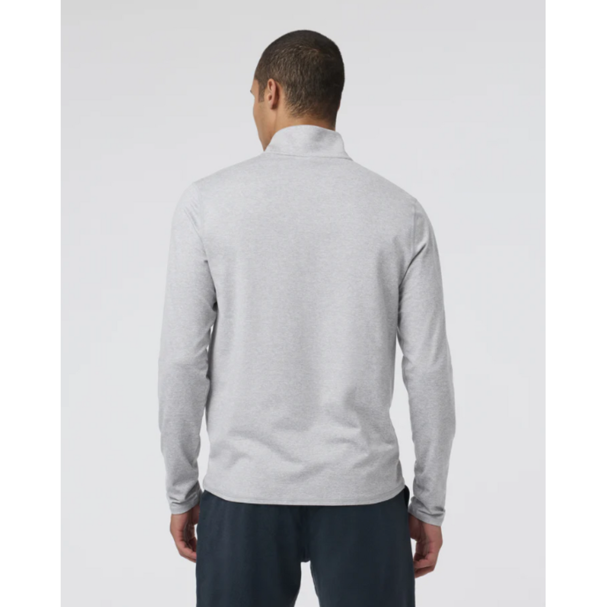 MEN'S PONTO 1/2 ZIP MOCK NECK - LIGHT HEATHER GREY | Performance