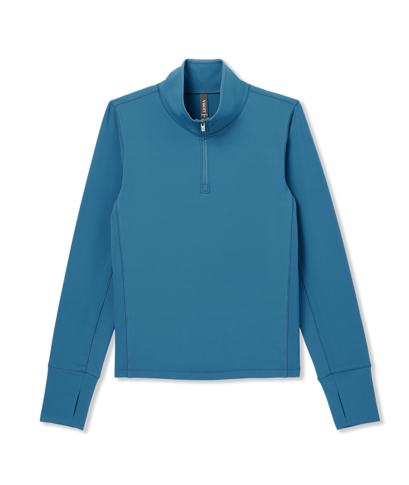 WOMEN'S CHILLED OUT HALF ZIP - LAGOON | Performance Running Outfitters