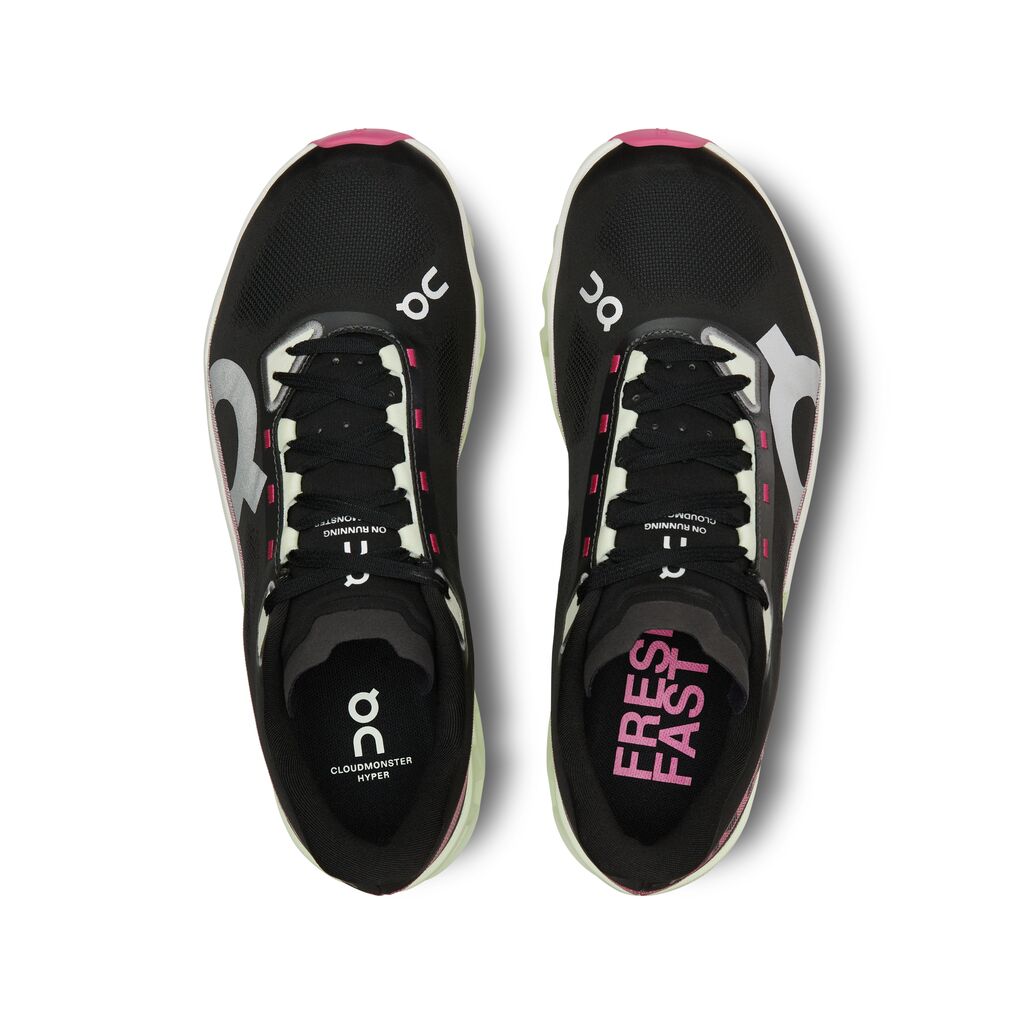 black cloud monsters On Cloudmonster Hyper 11.5 , Black/Lima (Men's)