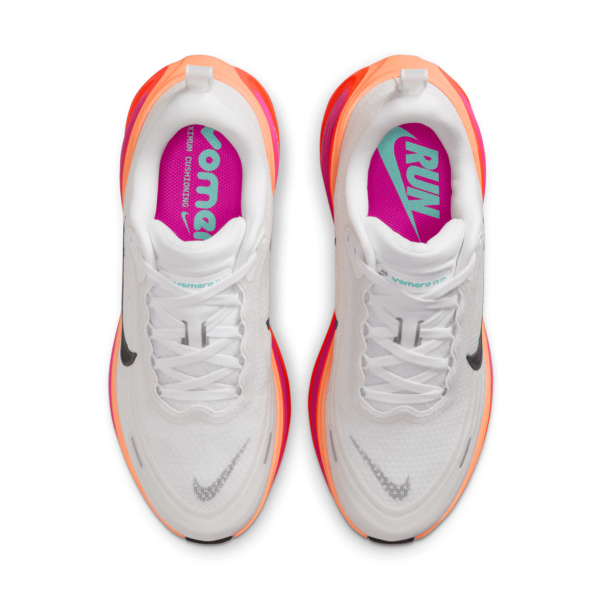 WOMEN'S VOMERO PLUS - B - WHITE/FIRE PINK/HYPER CRIMSON