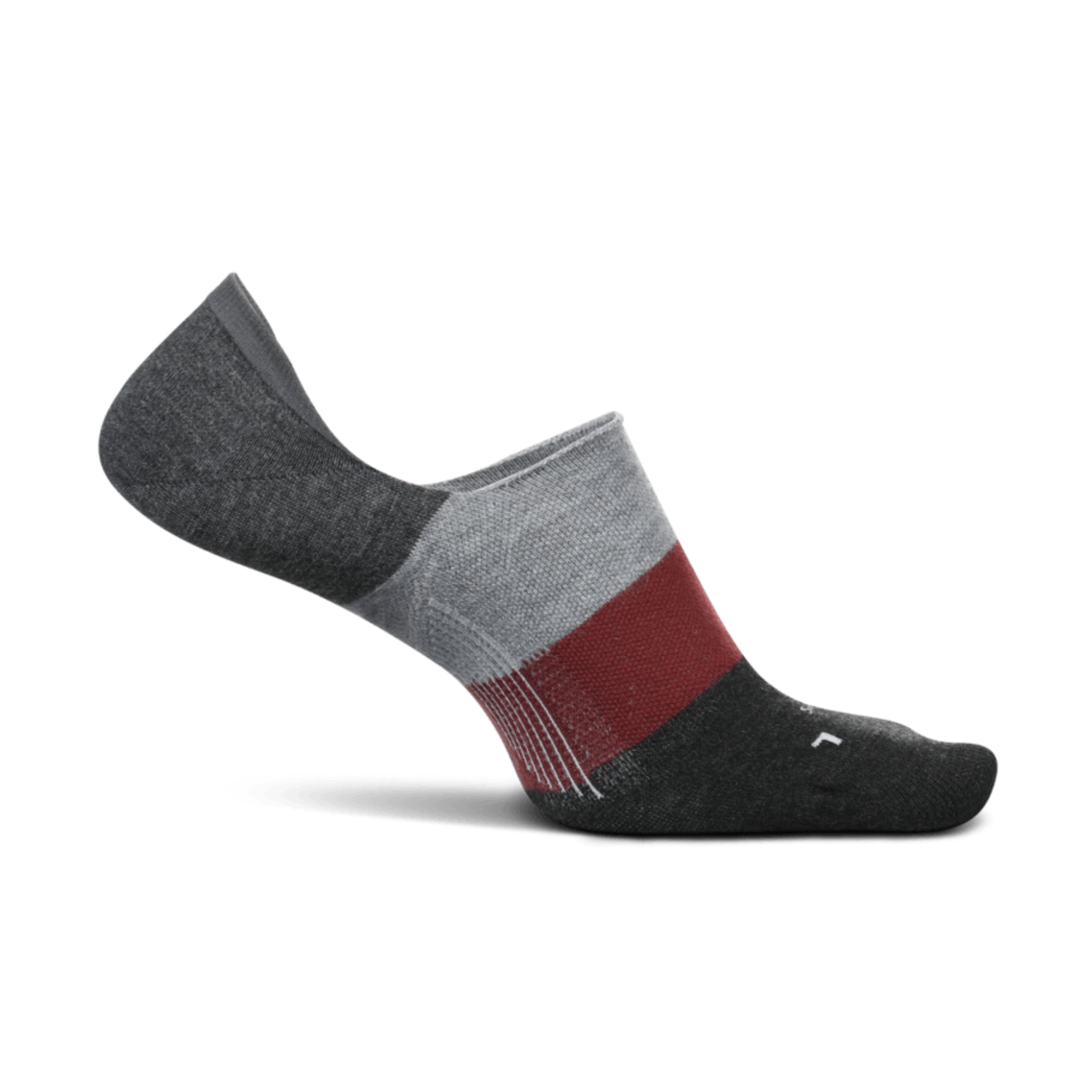 FEETURES MEN'S EVERYDAY NO SHOW COLORBLOCK CLEARANCE GREY