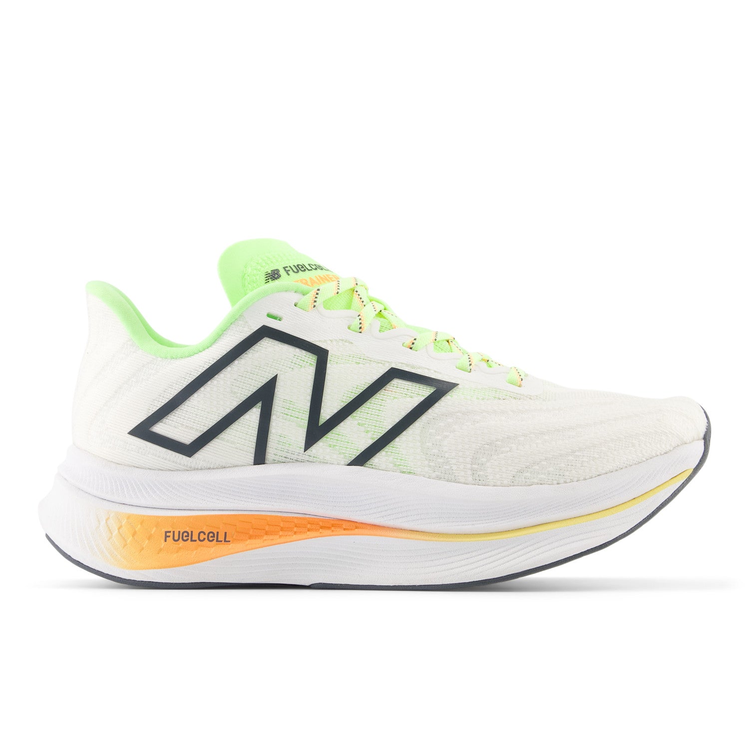 NEW BALANCE WOMEN'S FUELCELL SUPERCOMP TRAINER V2 - B - CA3 WHITE/BLEACHED LIME 5.0