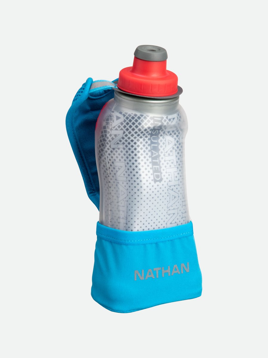 NATHAN QUICK SQUEEZE LITE 12OZ INSULATED - BLUE ME AWAY/HIBISCUS 