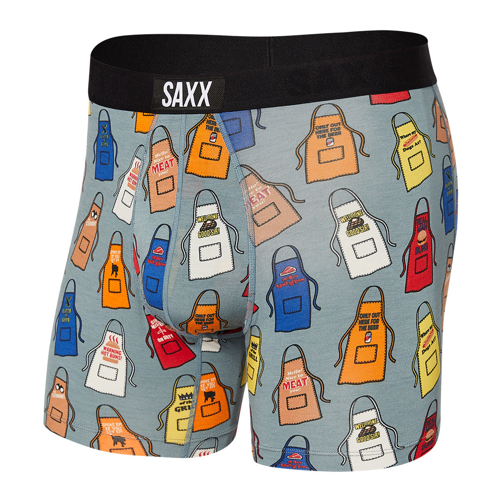 SAXX MENS VIBE BOXER GWG GRILLICIOUS/WASHED GREEN