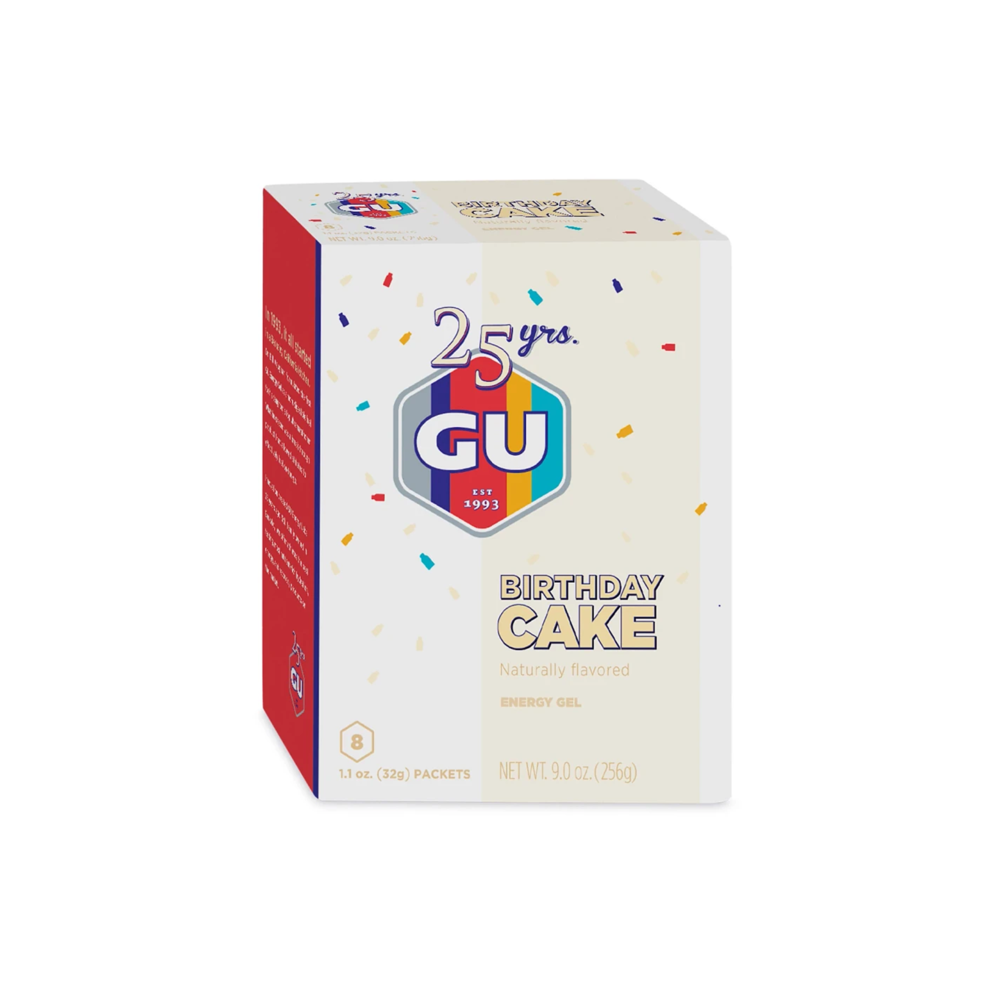 GU SPORTS GU ENERGY GEL - 8 PACK BOX BIRTHDAY CAKE