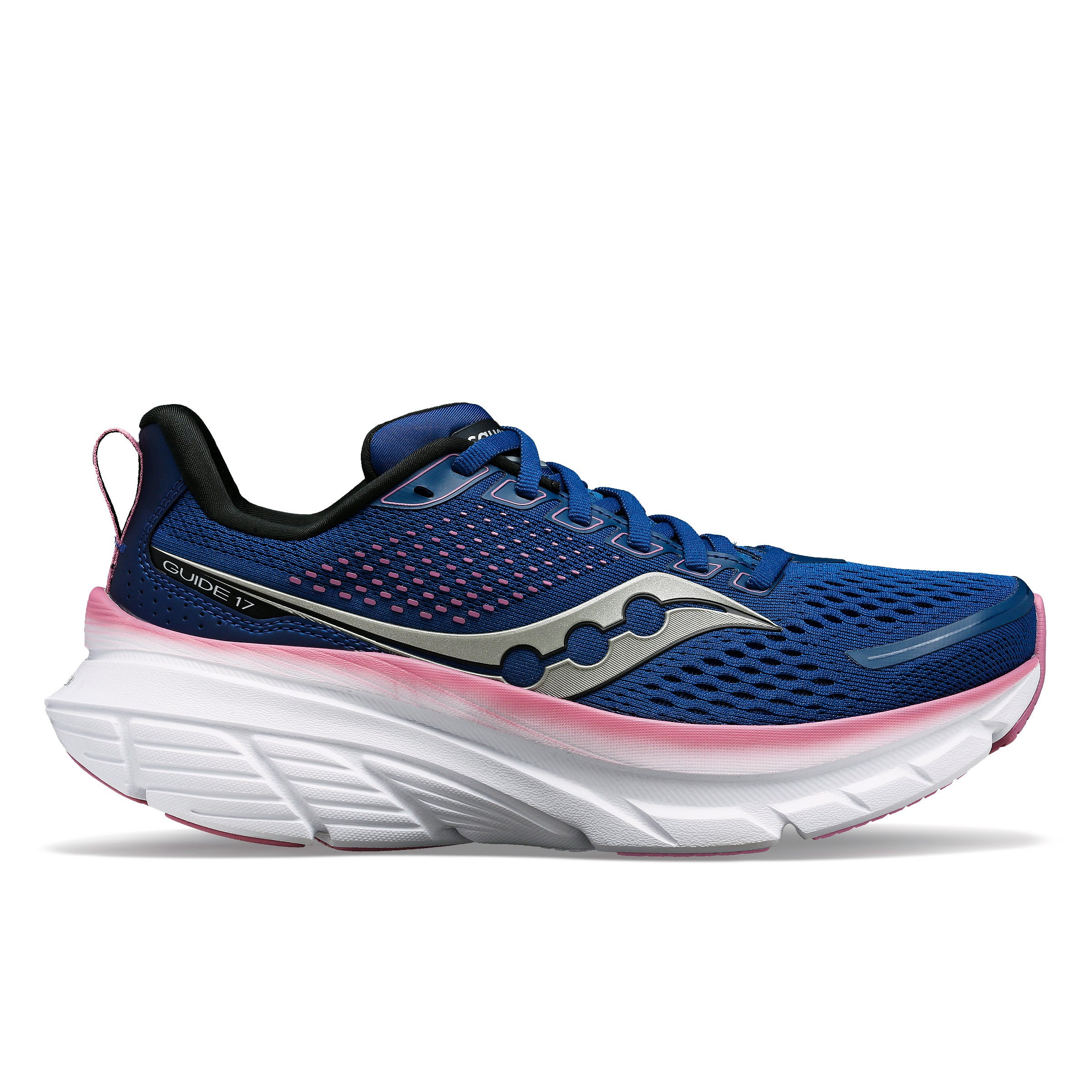 SAUCONY WOMEN'S GUIDE 17 - B - 106 NAVY/ORCHID 5.0