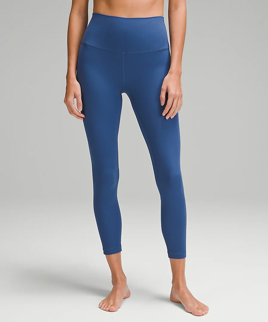 WOMEN'S ALIGN HR 25 RIBBED PANT - PITCH BLUE