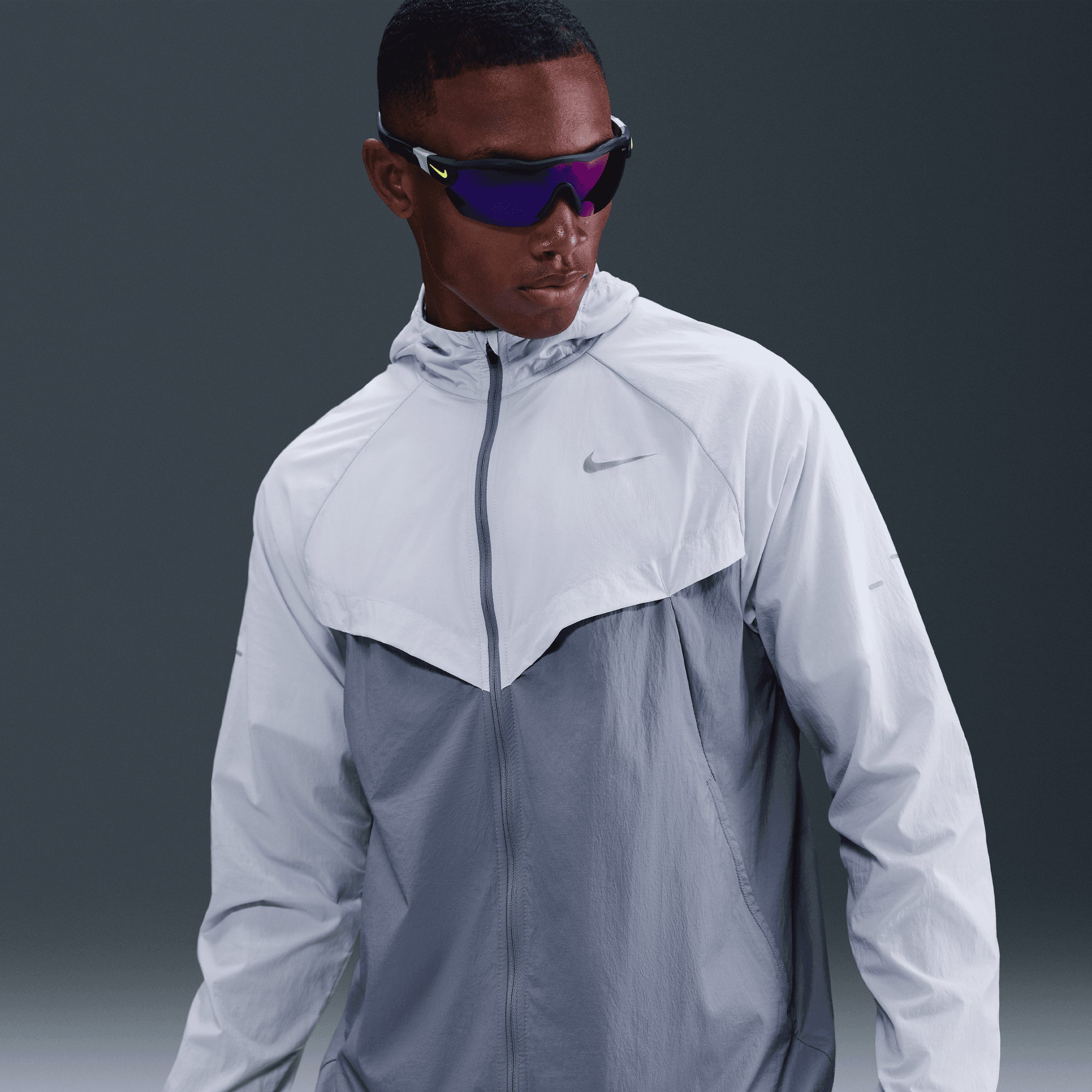 picture of man in athletic apparel. click to shop men's apparel.