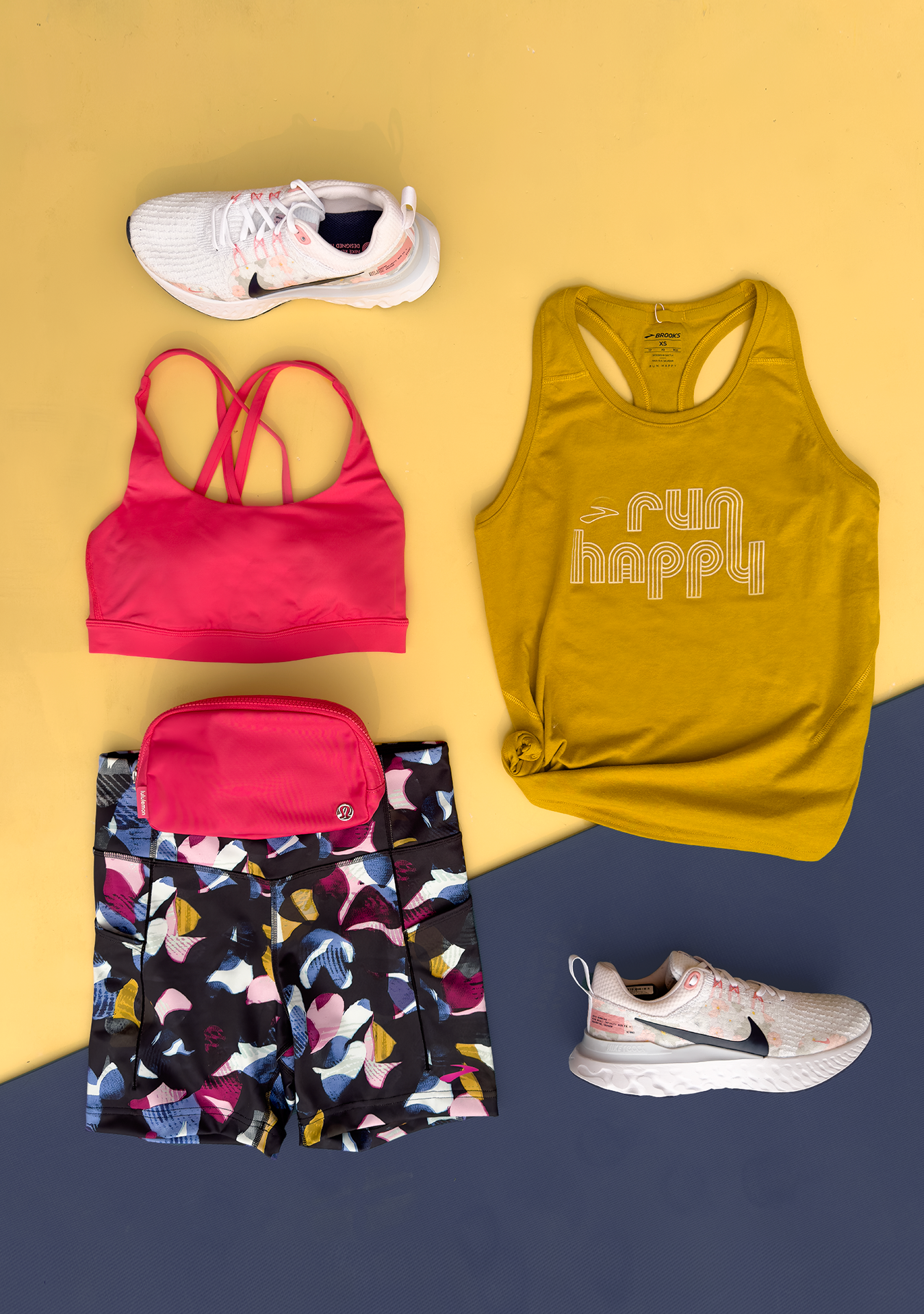 picture of womens apparel and nike shoes. click to shop women's apparel.