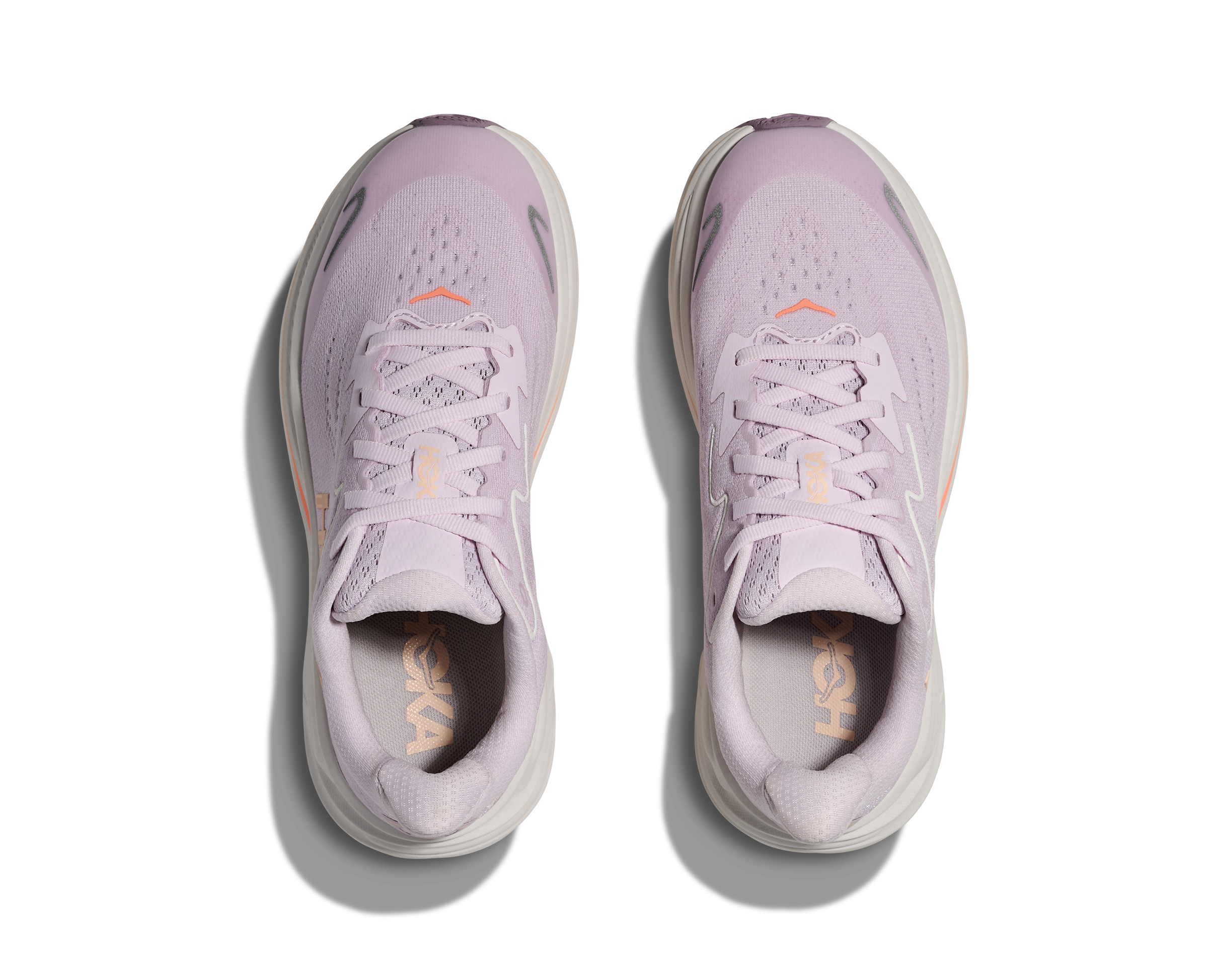 HOKA WOMEN'S CLIFTON 10 - B - LILAC CREAM/TANGERINE GLOW
