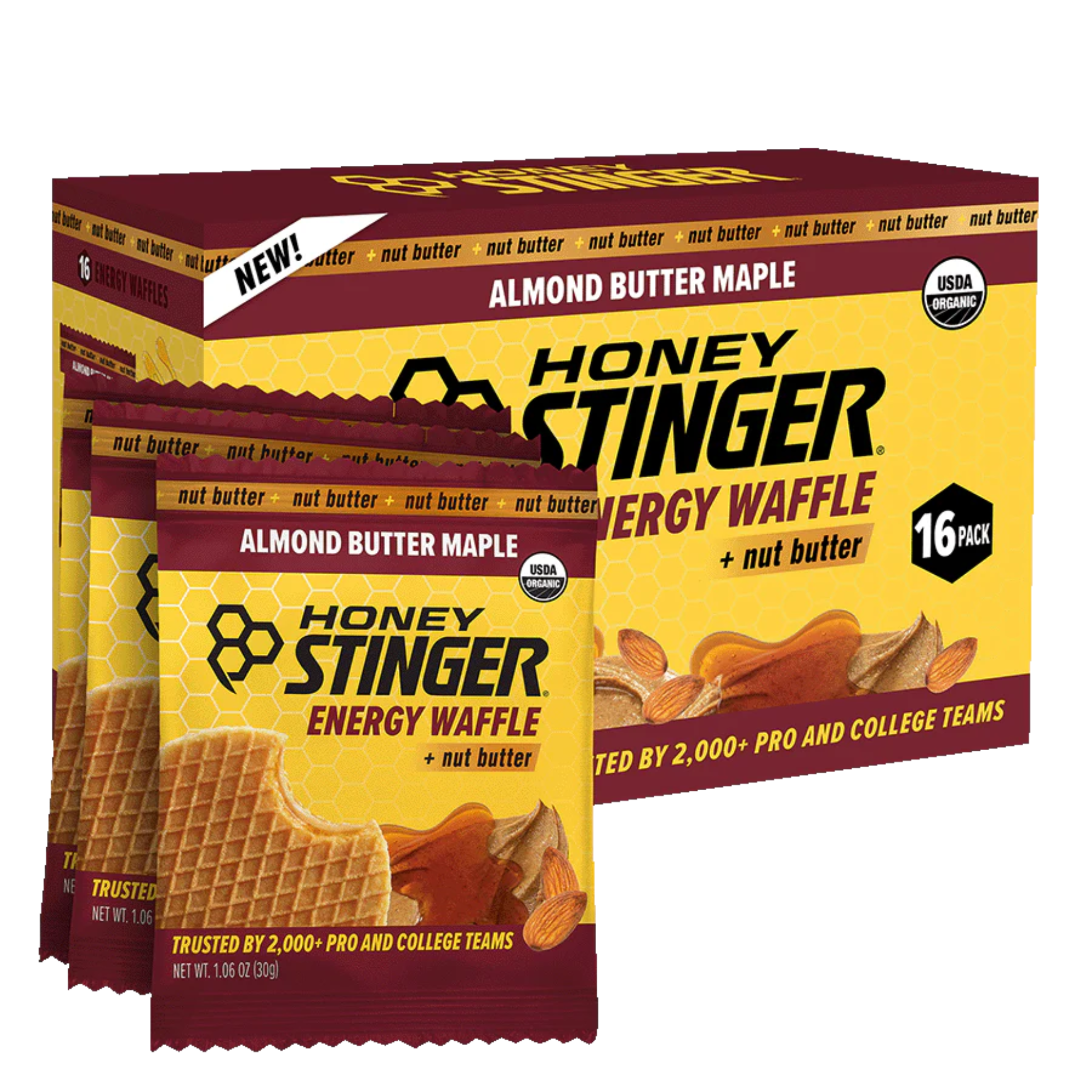 HONEY STINGER Honey Stinger Waffle ALMOND BUTTER MAPLE