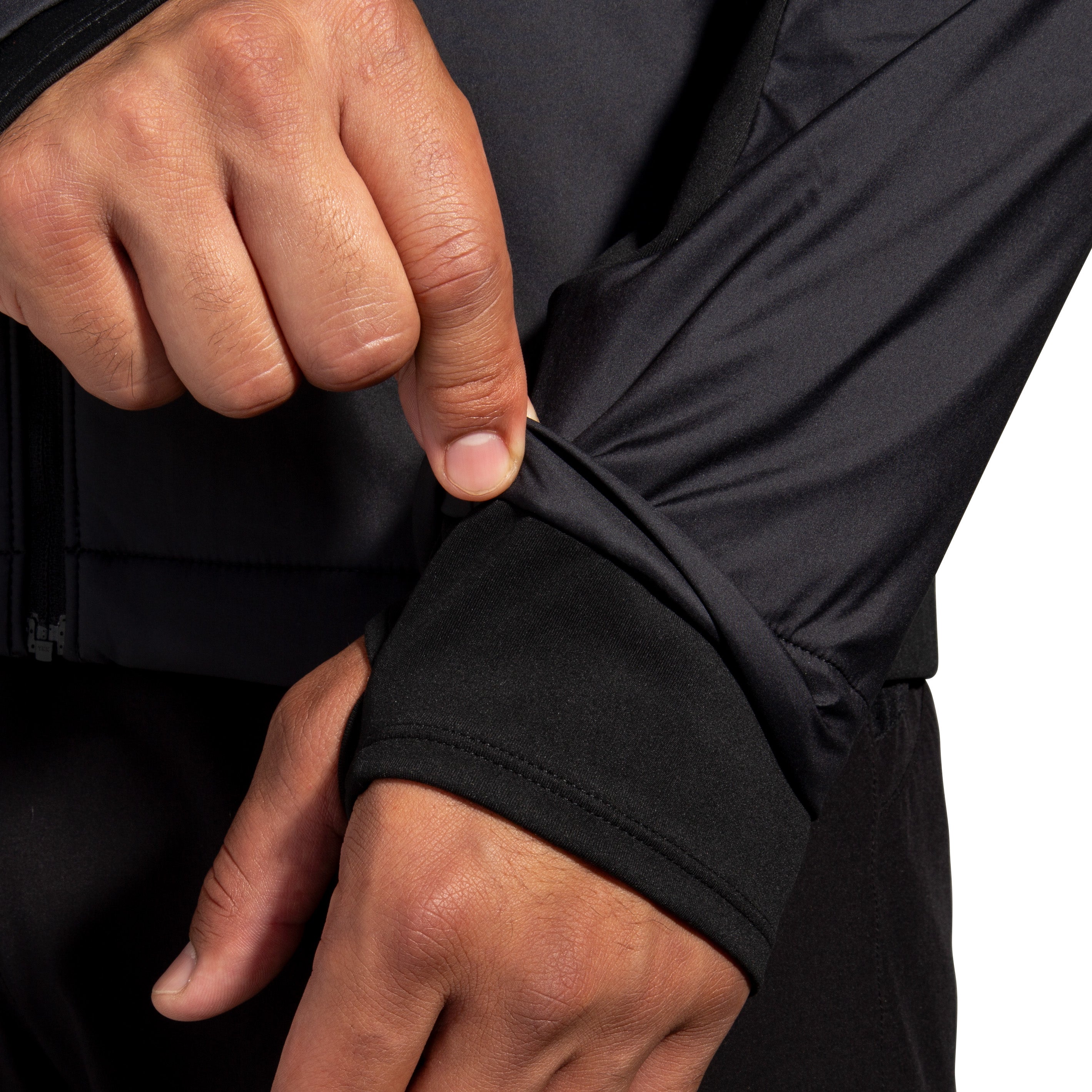 BROOKS MEN'S SHIELD HYBRID JACKET 3.0 - BLACK