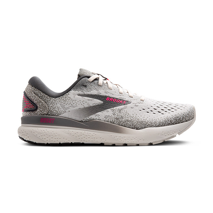 BROOKS WOMEN'S GHOST 16 - B - 006 GREY/GARGOYLE/PINK 5.0