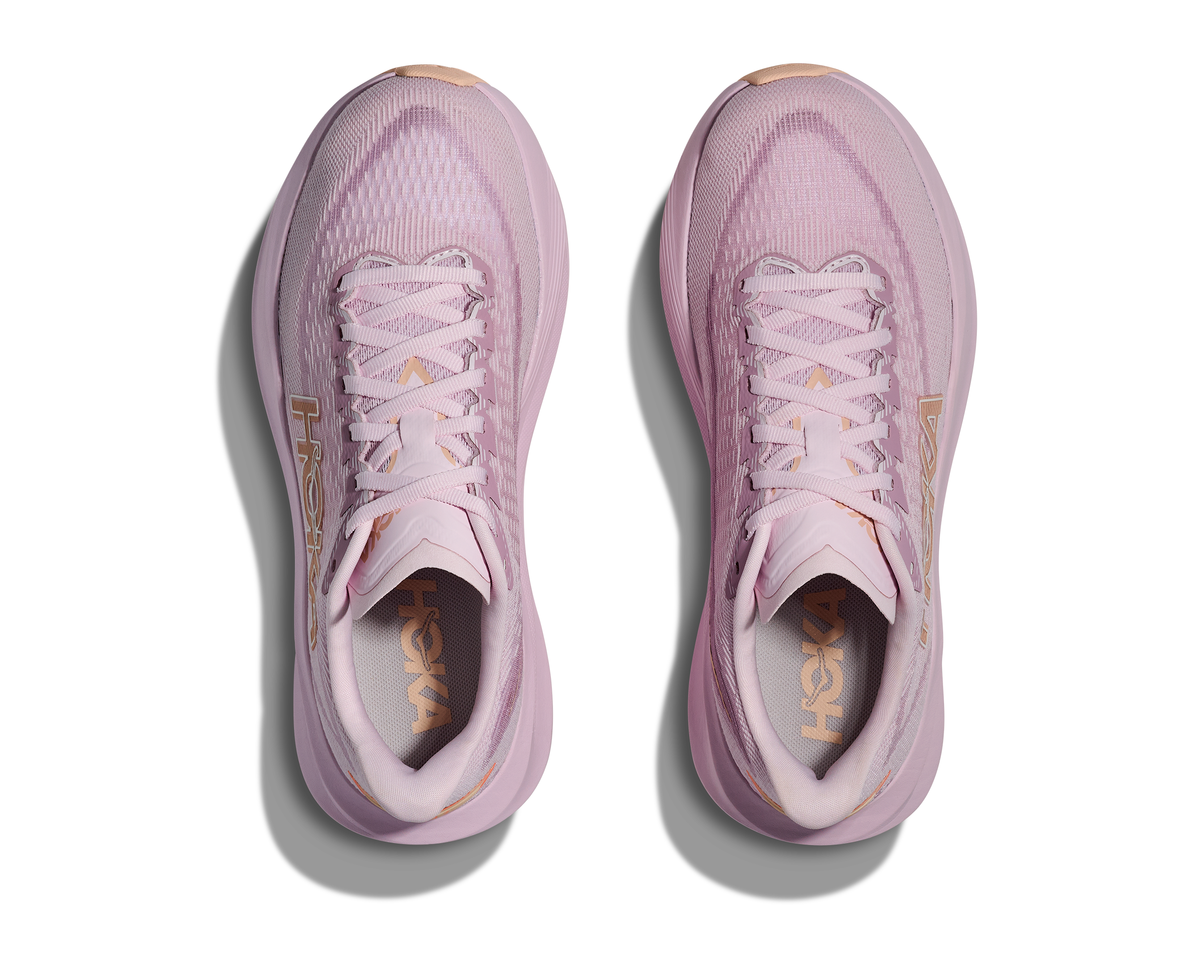 HOKA WOMEN'S MACH 7 - B - LILAC CREAM/TANGERINE GLOW