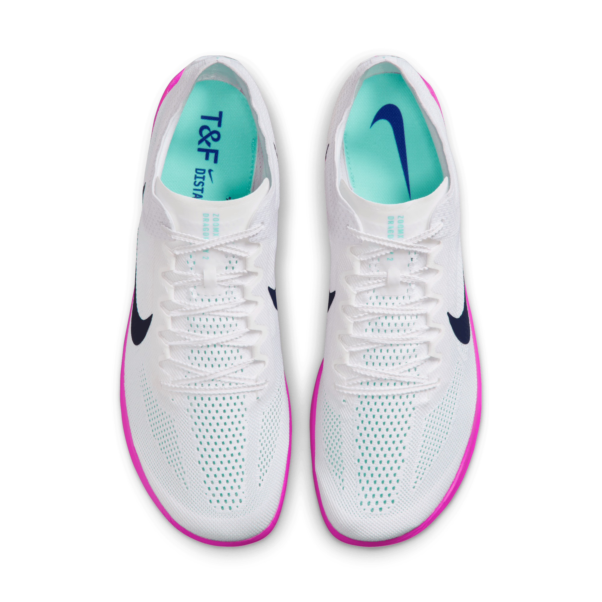 NIKE ZOOMX DRAGONFLY 2 - D - WHITE/FIRE PINK