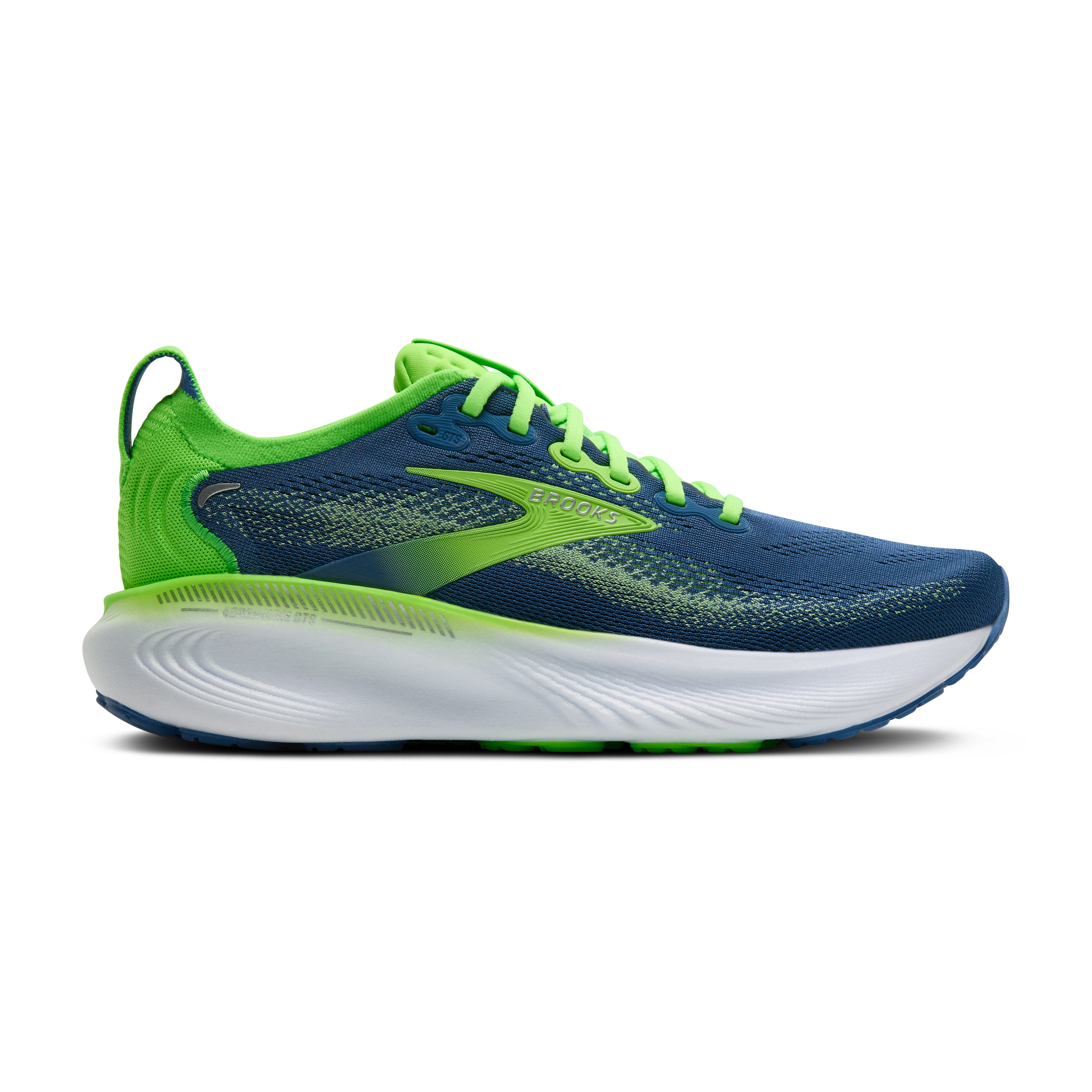 BROOKS MEN'S ADRENALINE GTS 25 - D - GREEN/MOONLIGHT - SIZE 9.0