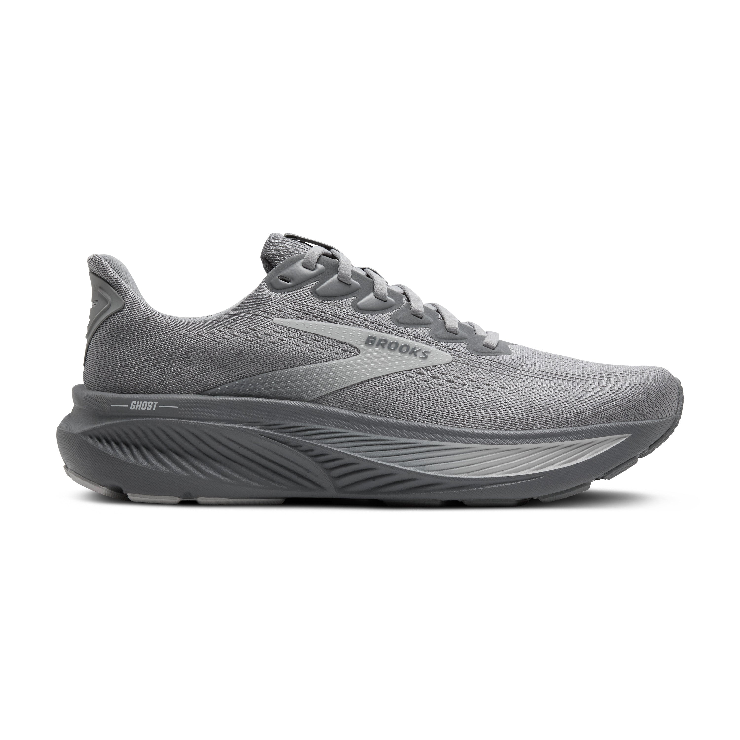 BROOKS MEN'S GHOST 17 - WIDE 2E - PRIMER GRAY/OYSTER MUSHROOM - SIZE 9.5
