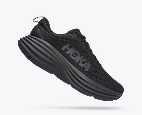 HOKA MEN'S BONDI 8 - WIDE 2E - BBLC BLACK/BLACK - size 7.0