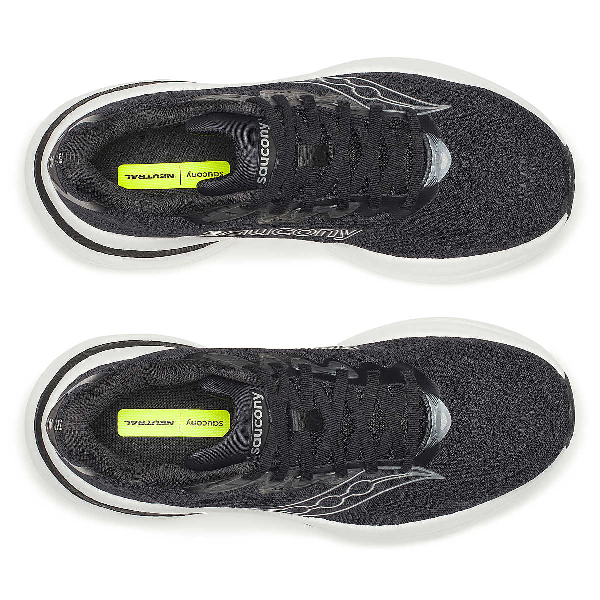 SAUCONY WOMEN'S RIDE 19 - B - BLACK/SILVER