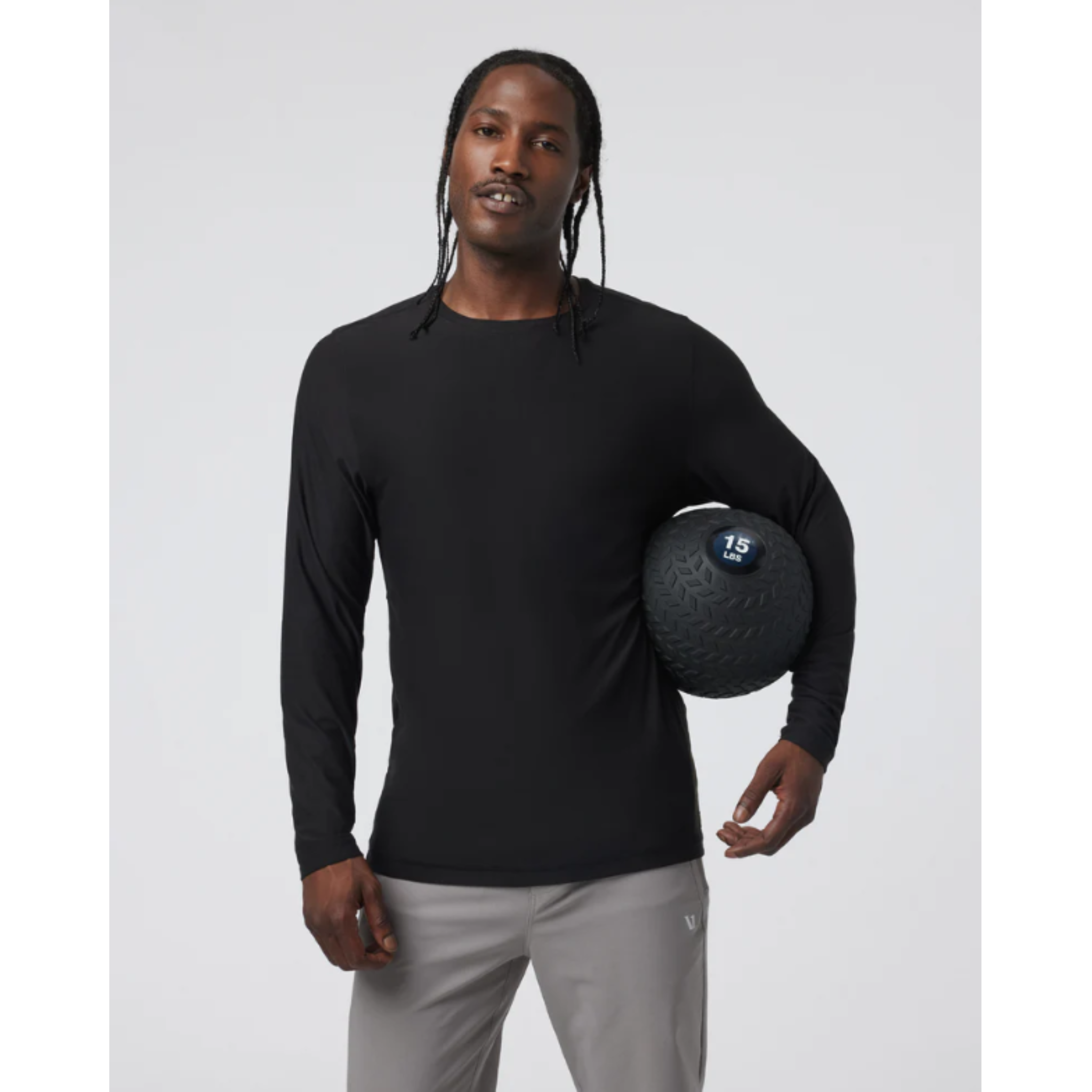 VUORI MEN'S STRATO TECH TEE LONG SLEEVE - BLACK S