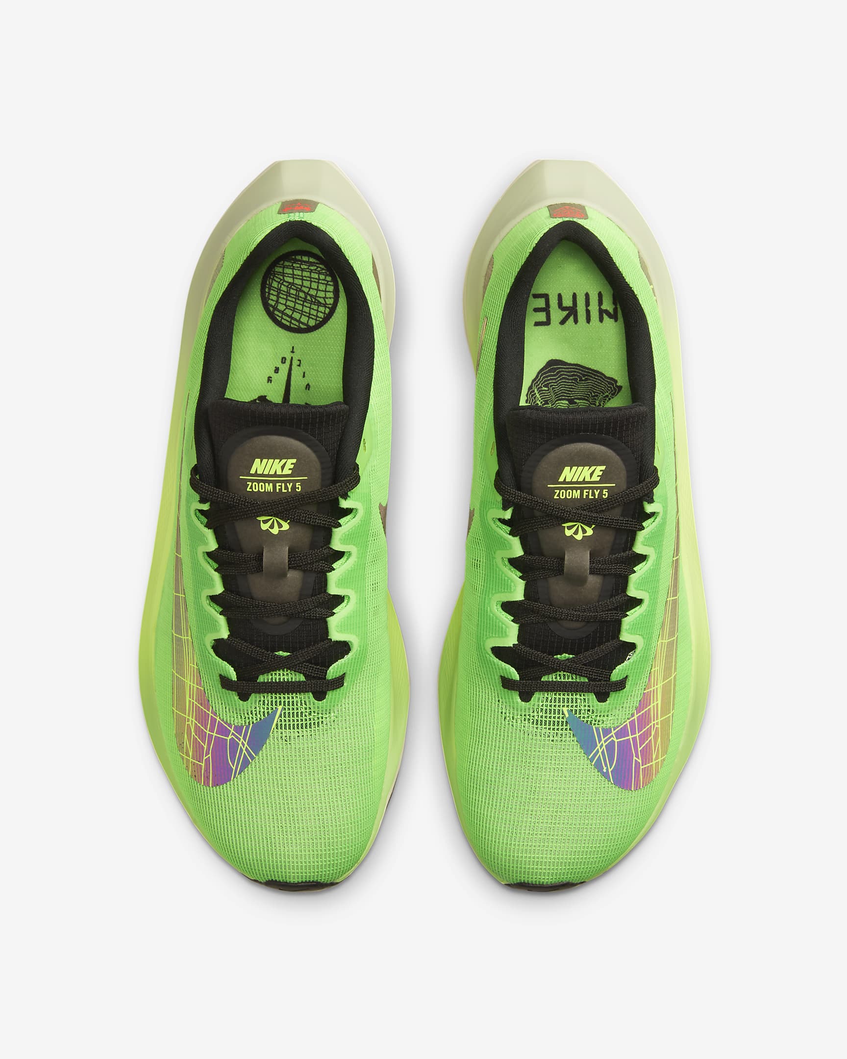 NIKE MEN'S ZOOM FLY 5 PREMIUM - D - 304 SCREAM GREEN/BLACK/HONEYDEW 