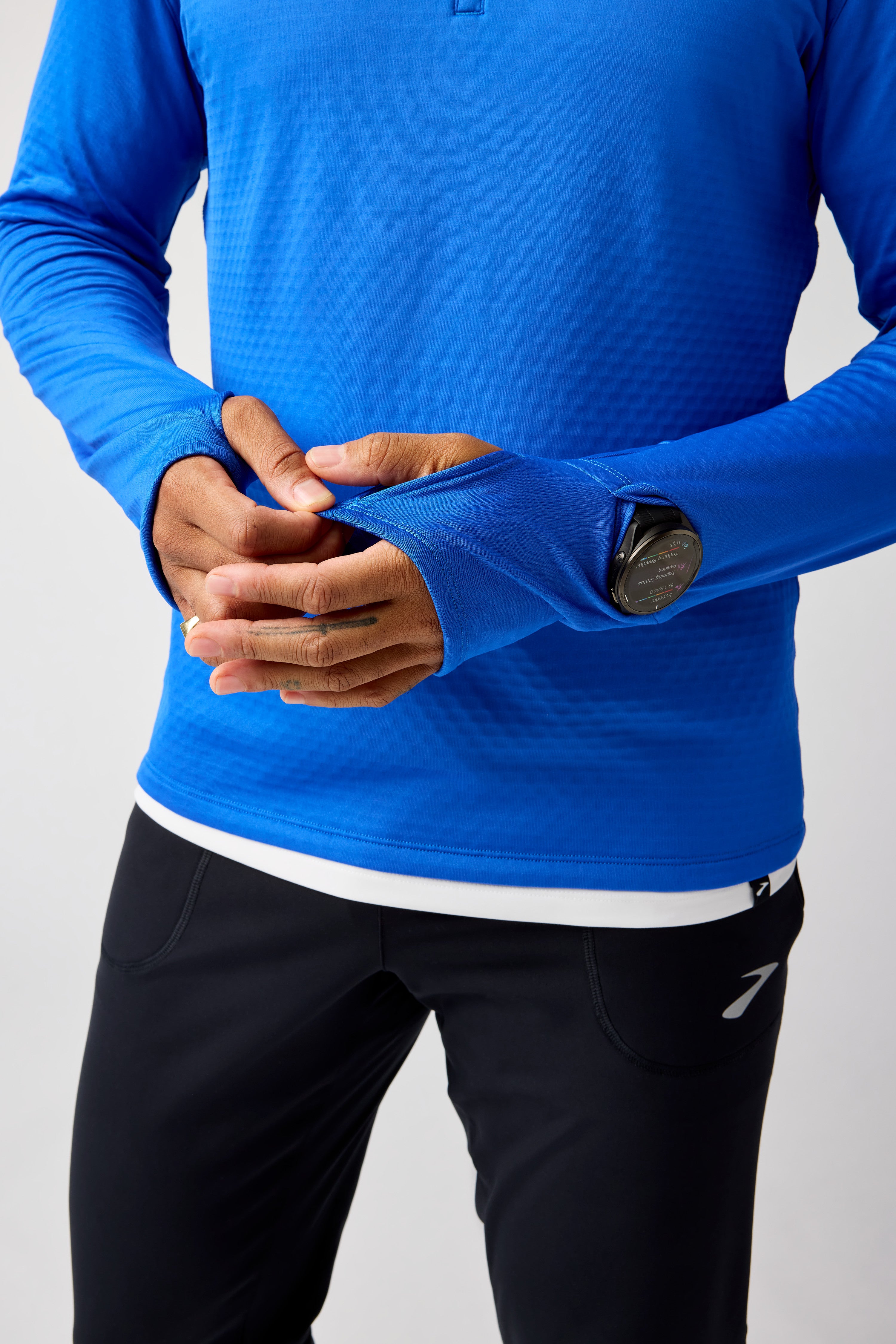 BROOKS MEN'S NOTCH THERMAL HOODIE 3.0 - NEO BLUE