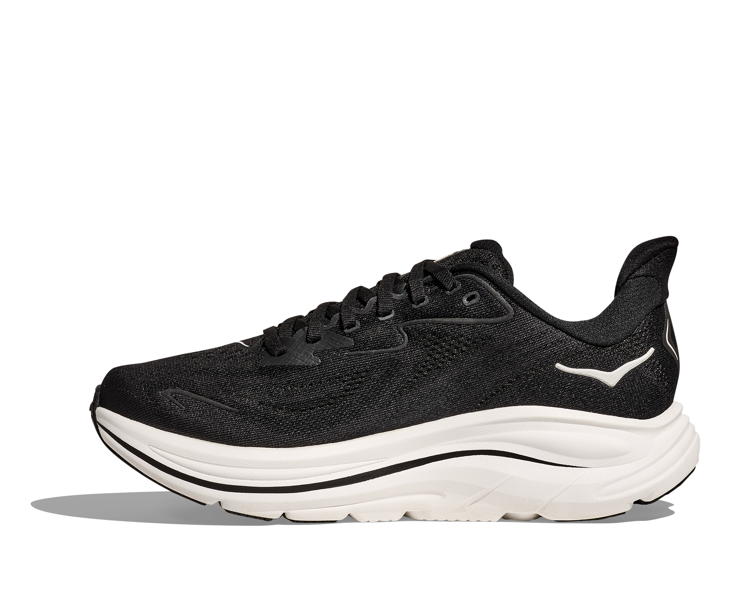 HOKA WOMEN'S CLIFTON 10 - X-WIDE 2E - BLACK/WHITE - SIZE 7.0