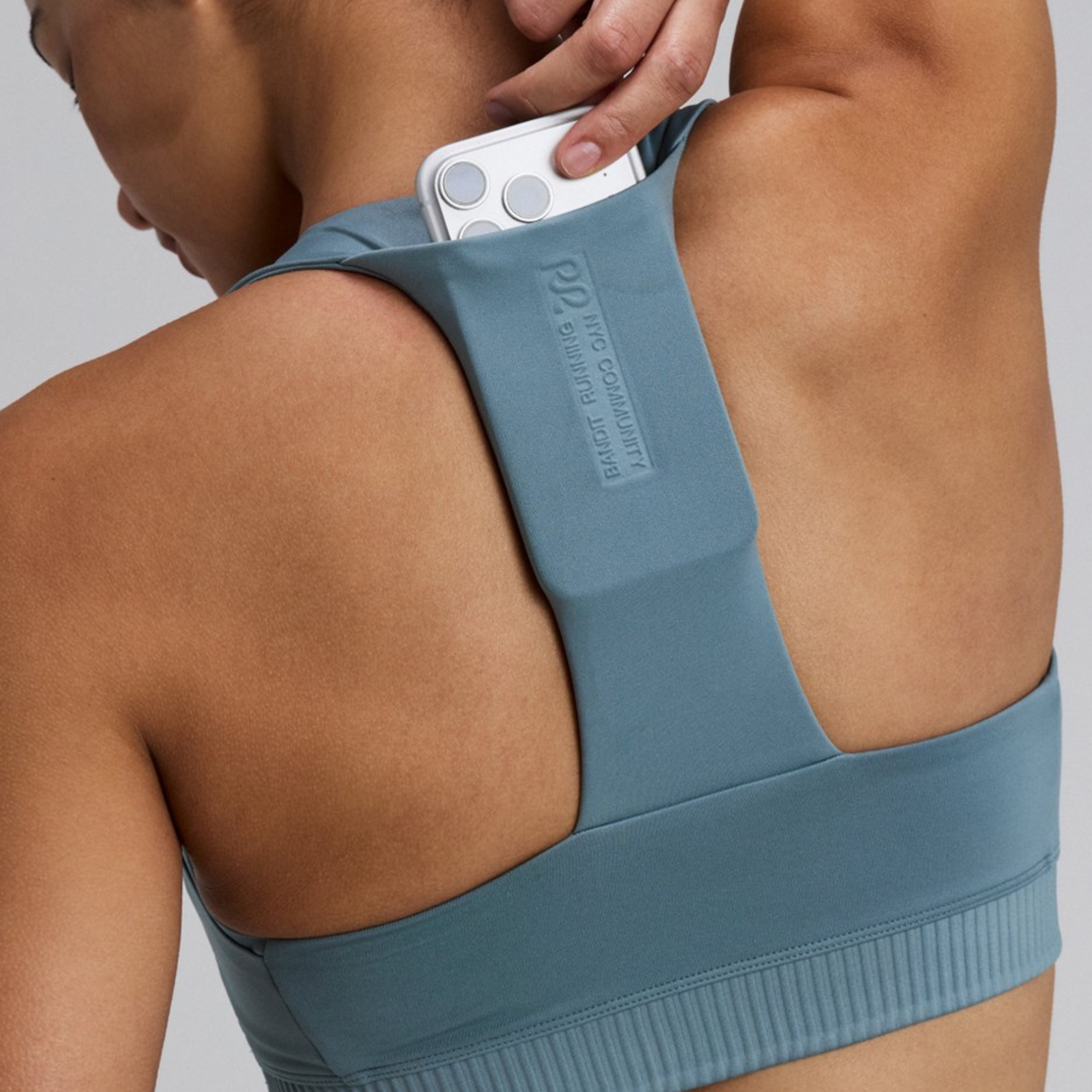BANDIT WOMEN'S STAMINA SQUARE NECK BRA - TRANQUIL BLUE