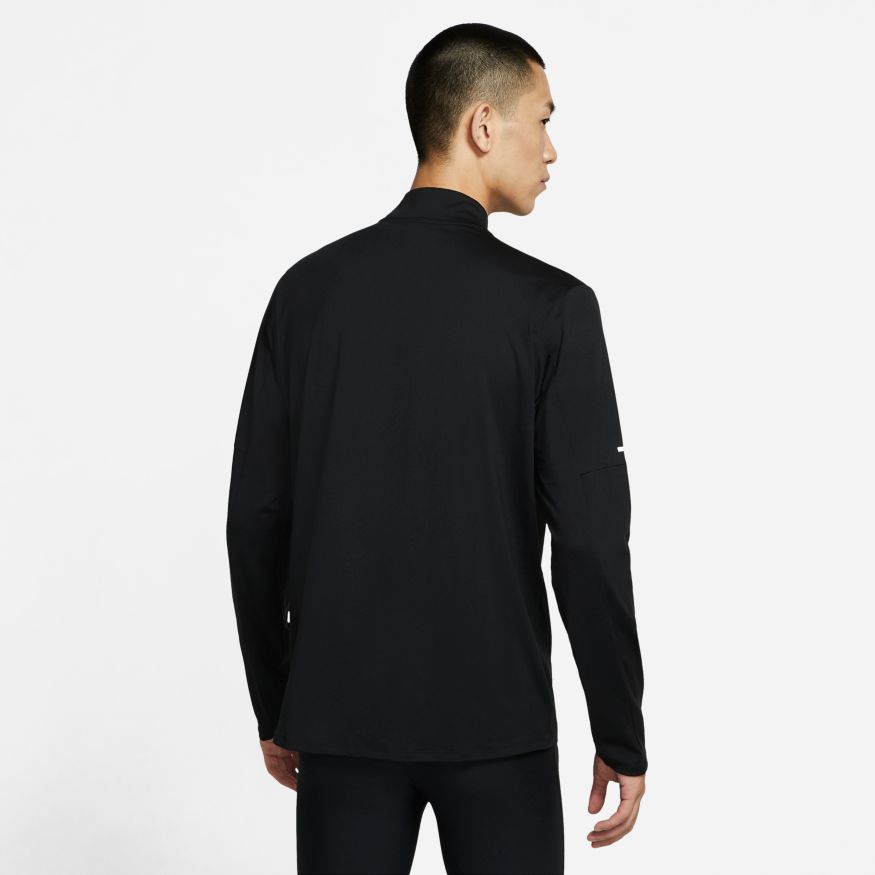 NIKE MEN'S ELEMENT 1/2 ZIP - 010 BLACK/REFLECTIVE SILVER 