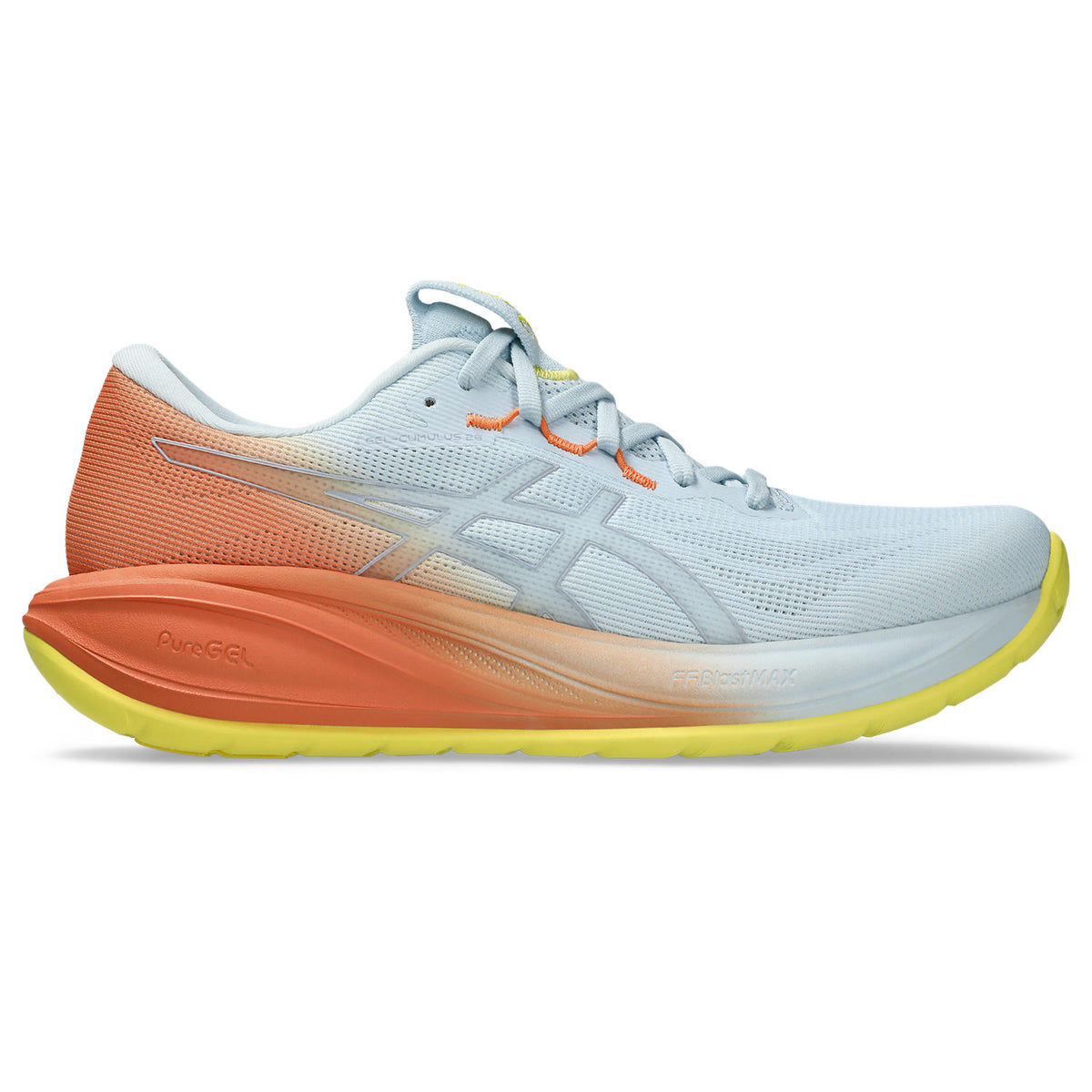 ASICS MEN'S CUMULUS 28 SUNNY SIZZLE - SKY/SUN PEACH 400 SKY/SUN PEACH