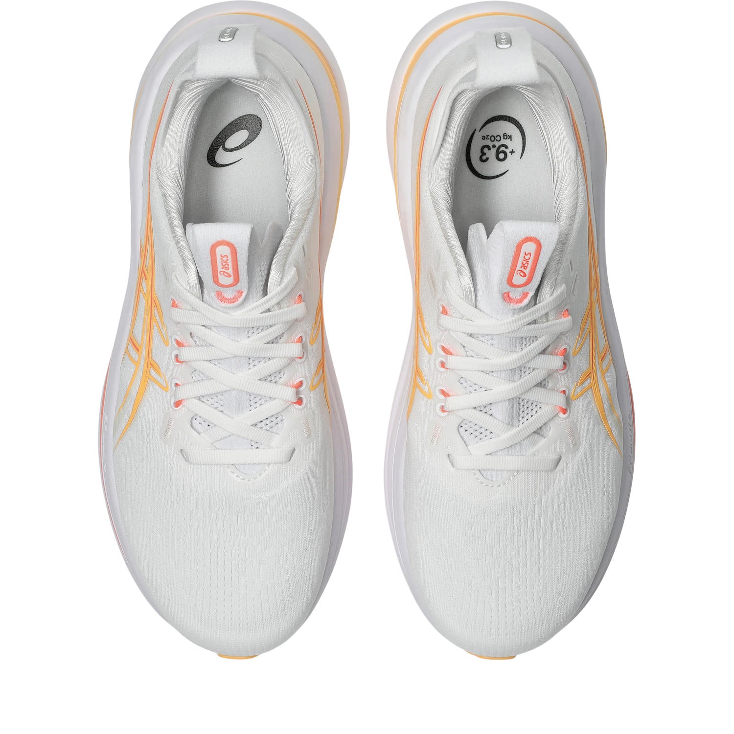 ASICS WOMEN'S NIMBUS 28 - WHITE/SUN CORAL