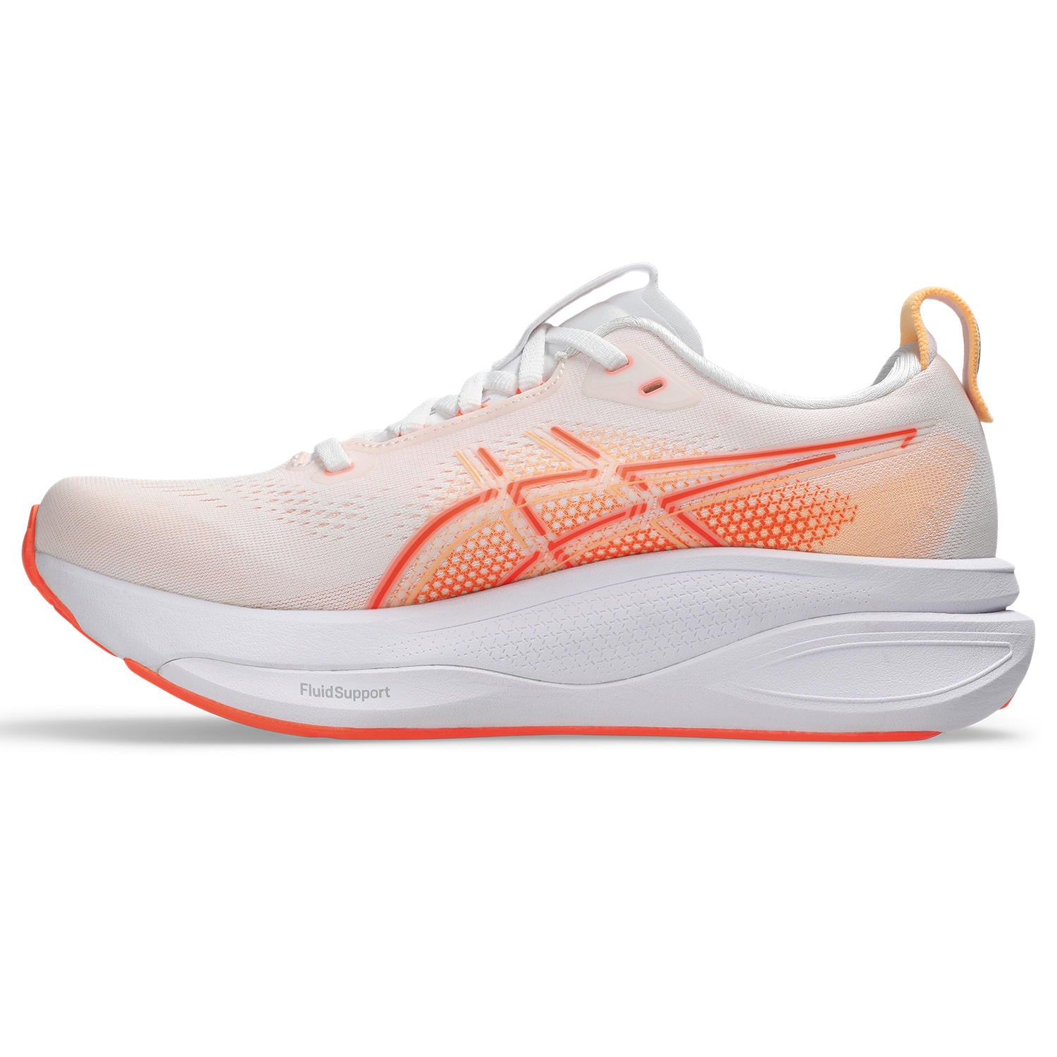 ASICS WOMEN'S KAYANO 33 - WHITE/VIVID CORAL