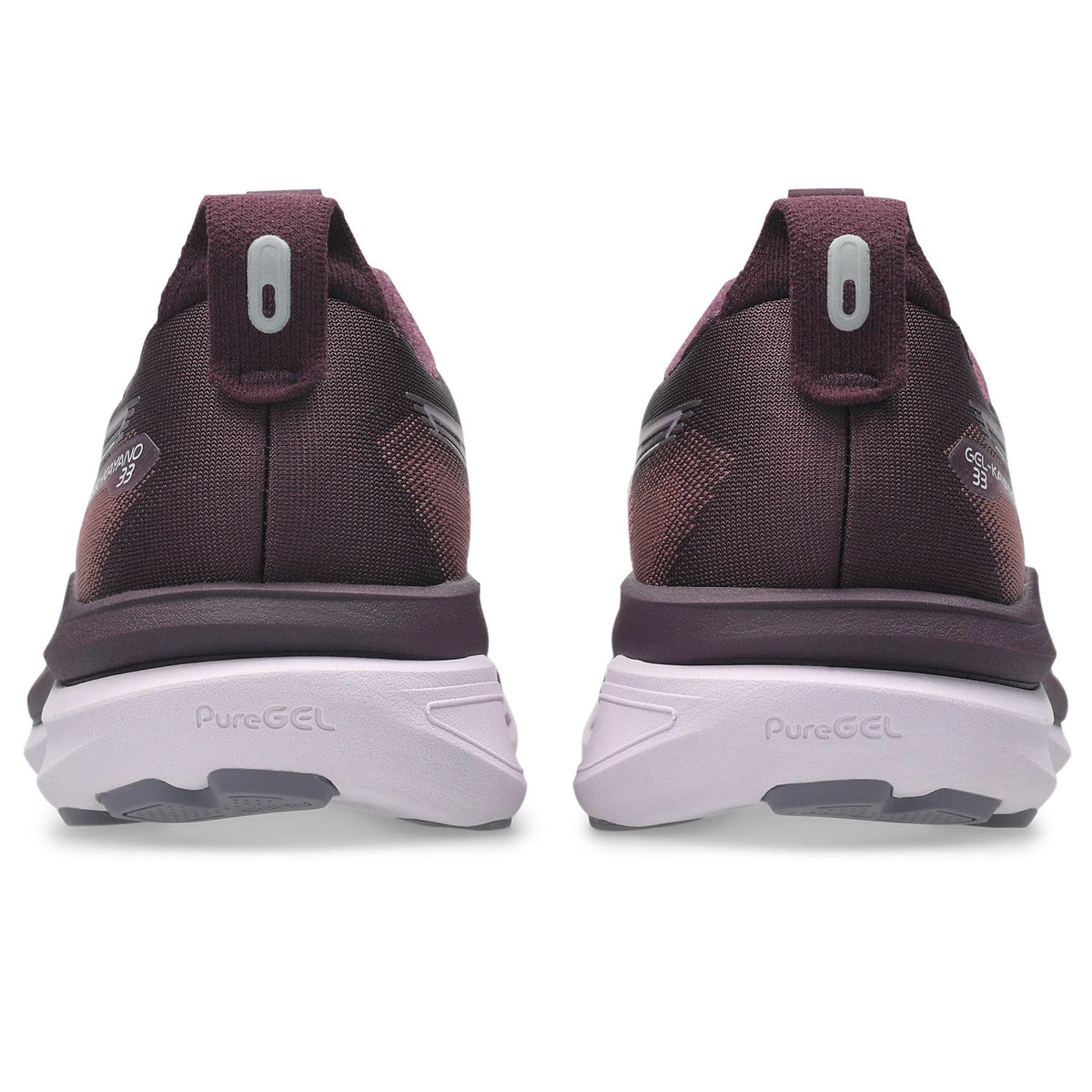 ASICS WOMEN'S KAYANO 33 - DARK AUBERGINE/DAHLIA
