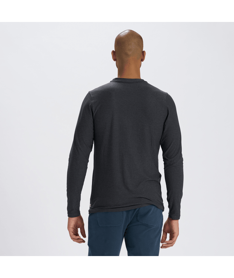 VUORI MEN'S STRATO TECH TEE LONG SLEEVE - CHARCOAL HEATHER