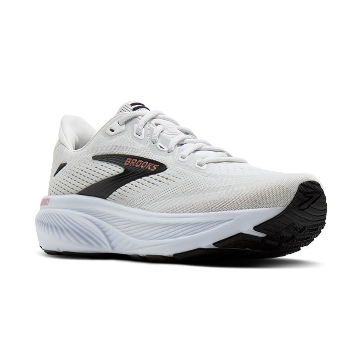 BROOKS WOMEN'S GHOST 18 - B - WHITE/BLACK/ROSE GOLD