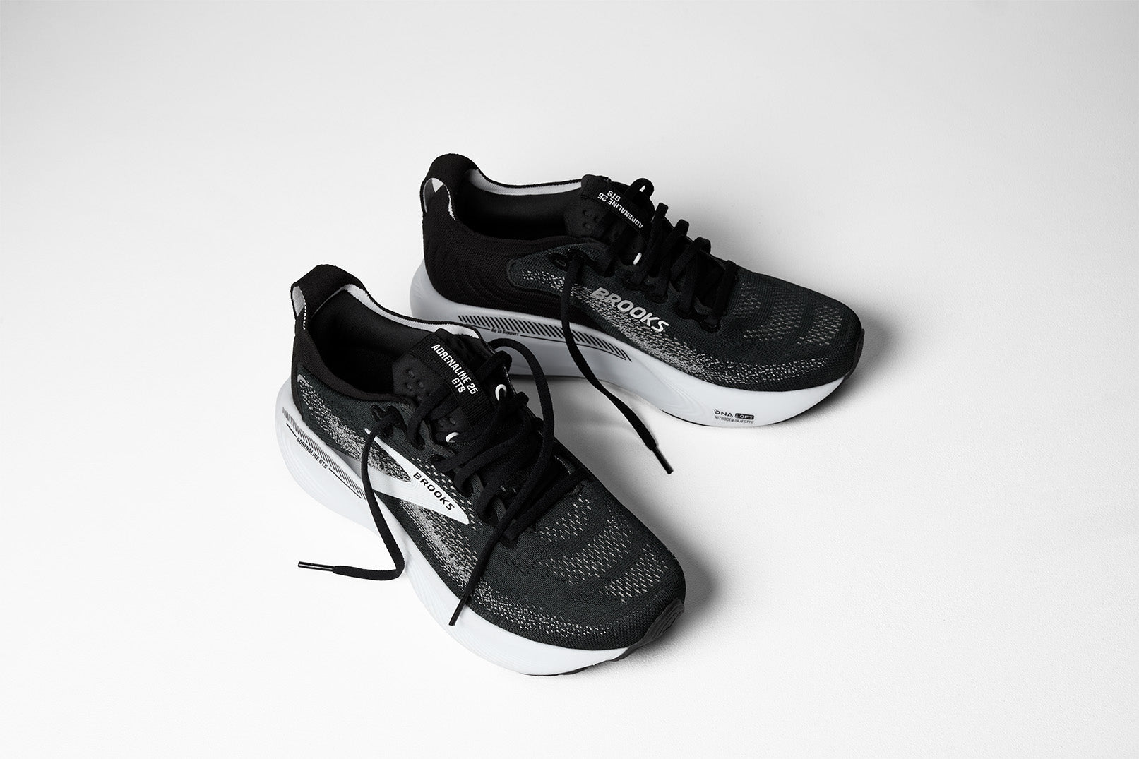 BROOKS MEN'S ADRENALINE GTS 25 - X-WIDE 4E - BLACK/GREY/WHITE