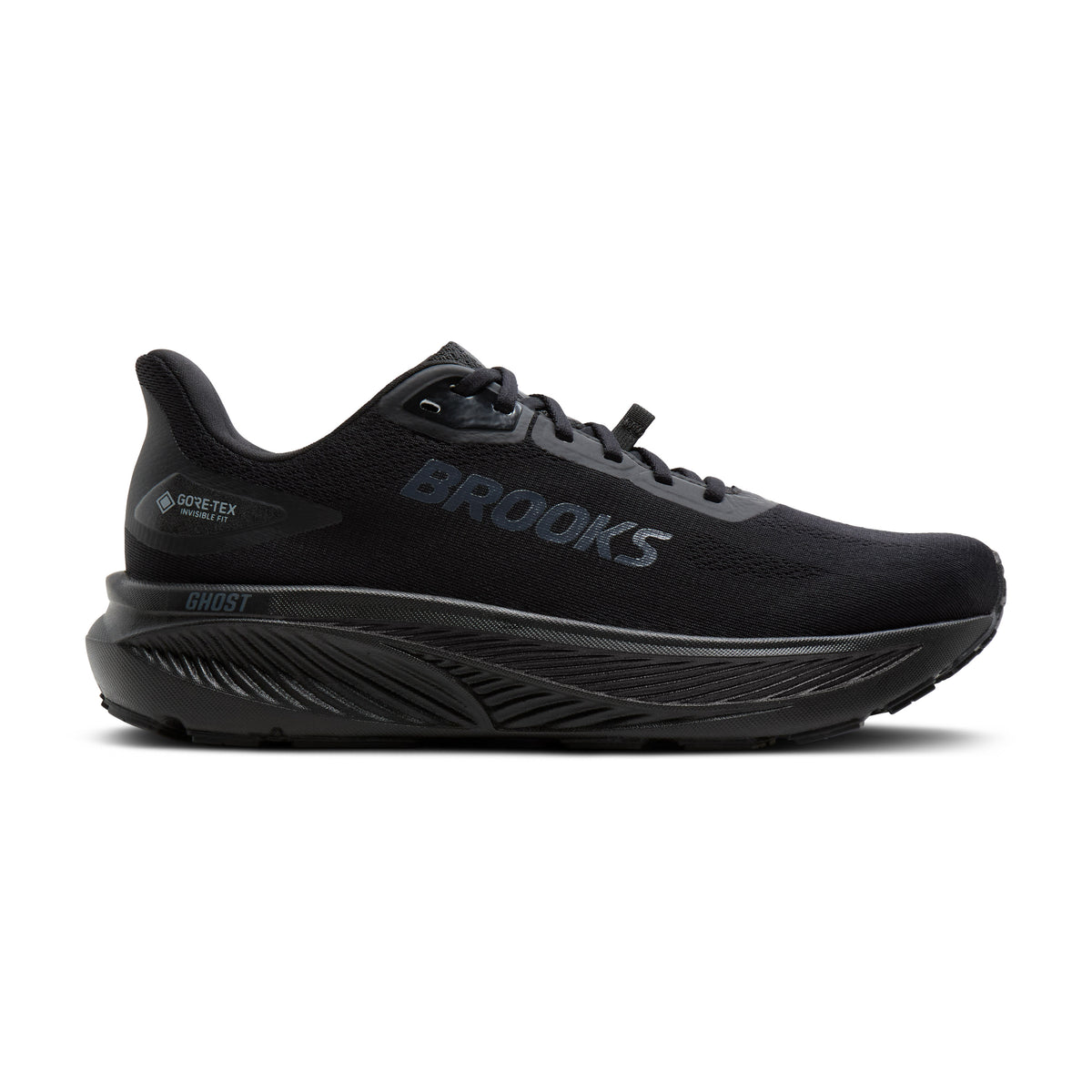 BROOKS MEN'S GHOST 18 GTX - BLACK/BLACK/EBONY 020 BLACK/BLACK/EBONY