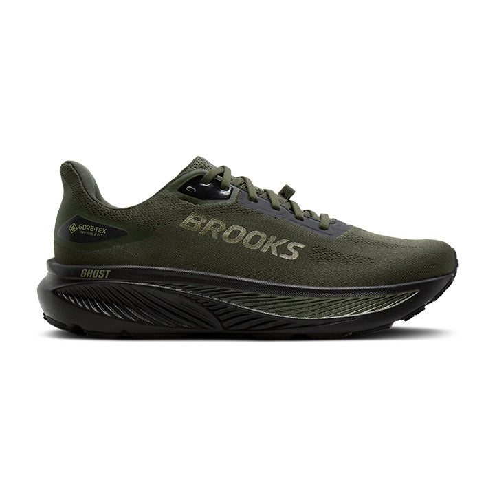 BROOKS MEN'S GHOST 18 GTX - FOREST/BLACK/METALLIC 330 FOREST/BLACK/METALLIC