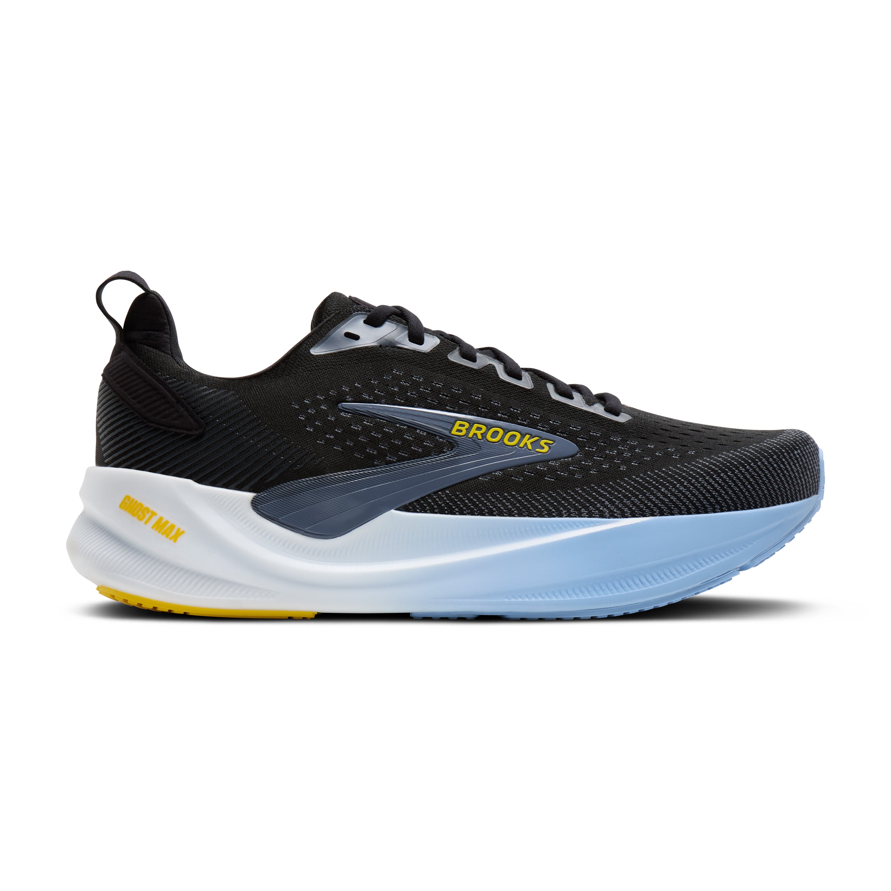 BROOKS MEN'S GHOST MAX 4 - D - BLACK/FOLKSTONE 004 BLACK/FOLKSTONE/OPEN AIR